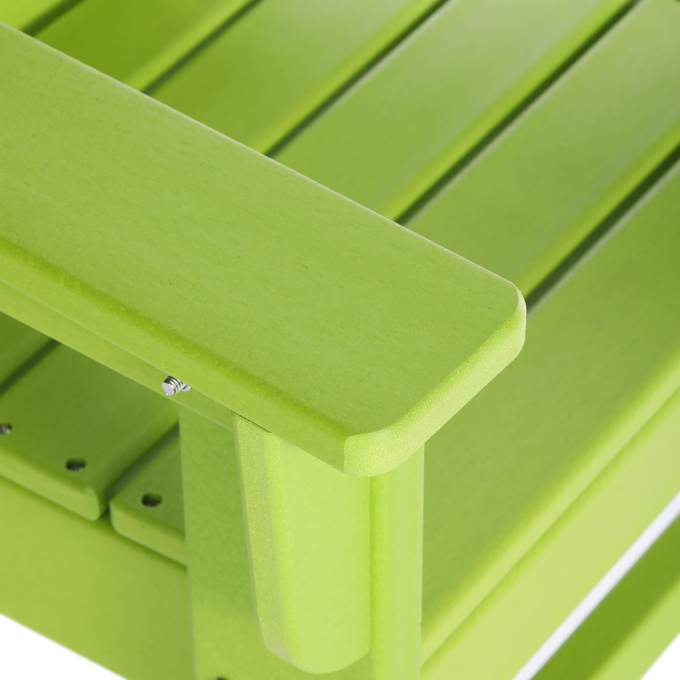 Paradise 2-Piece Kids Outdoor HDPE Adirondack Chair With Square Side Table Set