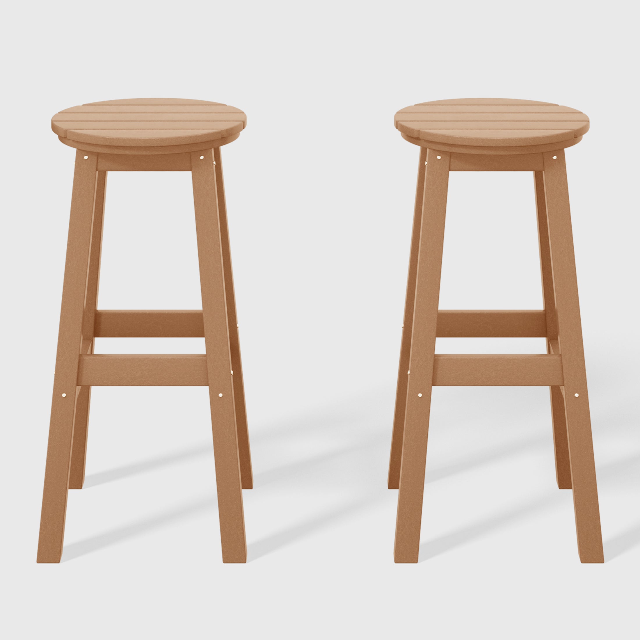 Paradise 29" HDPE Outdoor Patio Round Bar Stool Set of 2