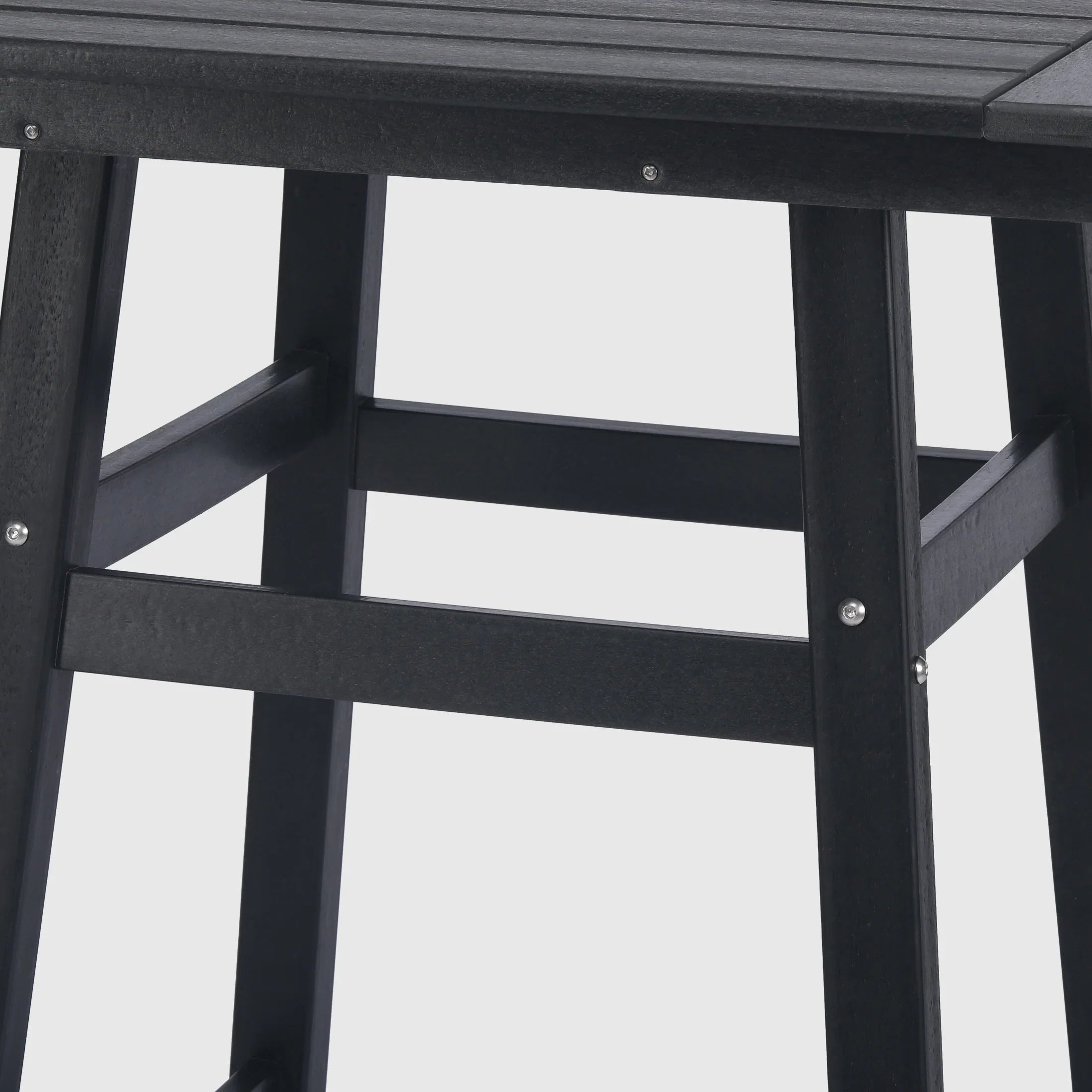 Paradise 30" Square Outdoor Patio Counter High Bistro Bar Table With Umbrella Hole