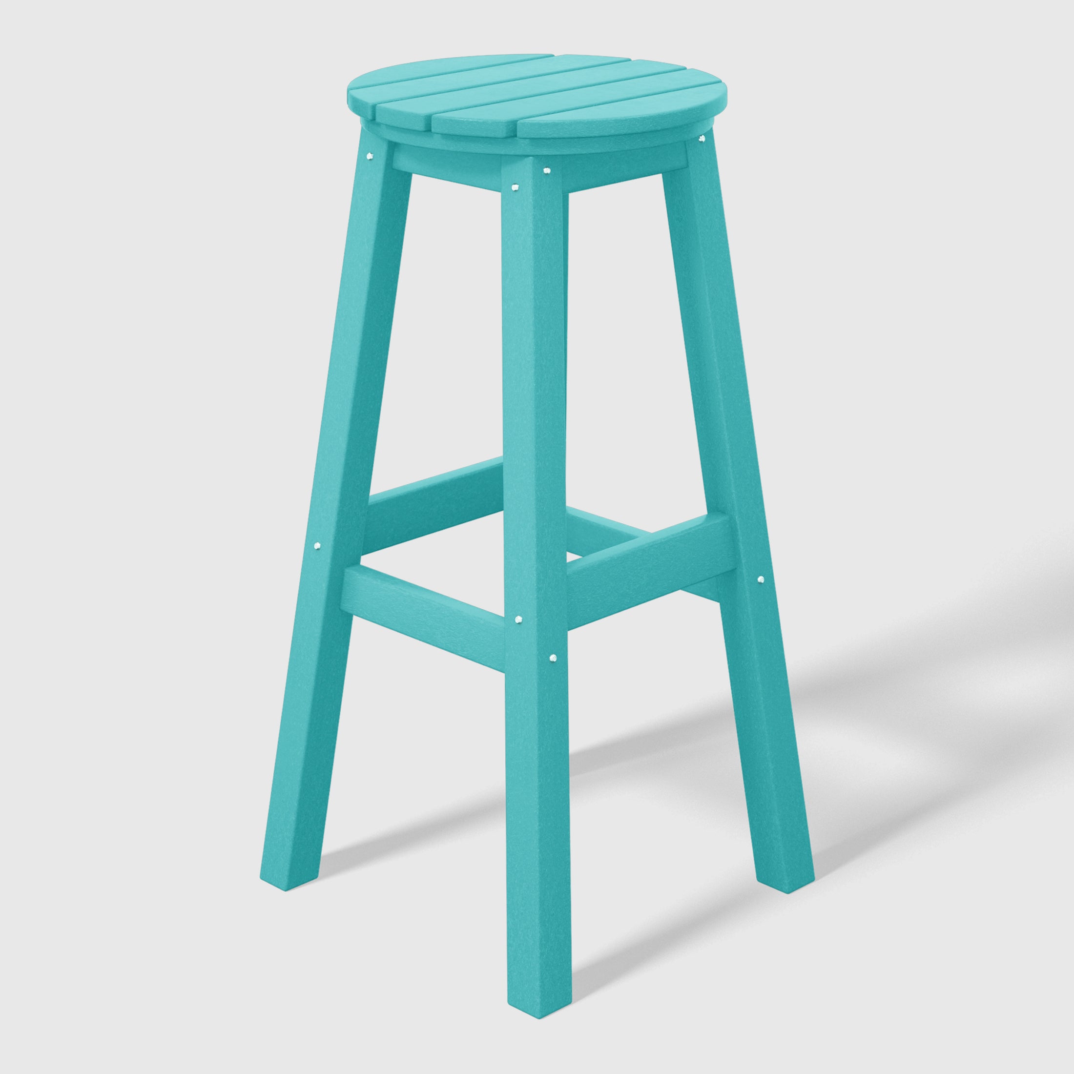 Paradise 29" HDPE Outdoor Patio Round Bar Stool Set of 3