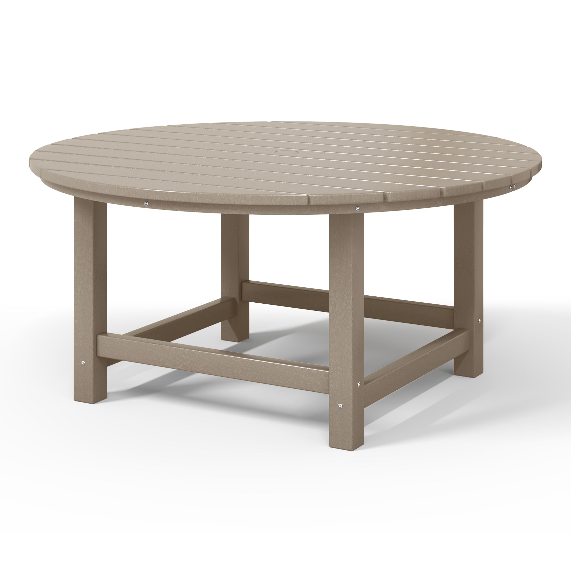 Paradise Low Outdoor HDPE Round Patio Coffee Table