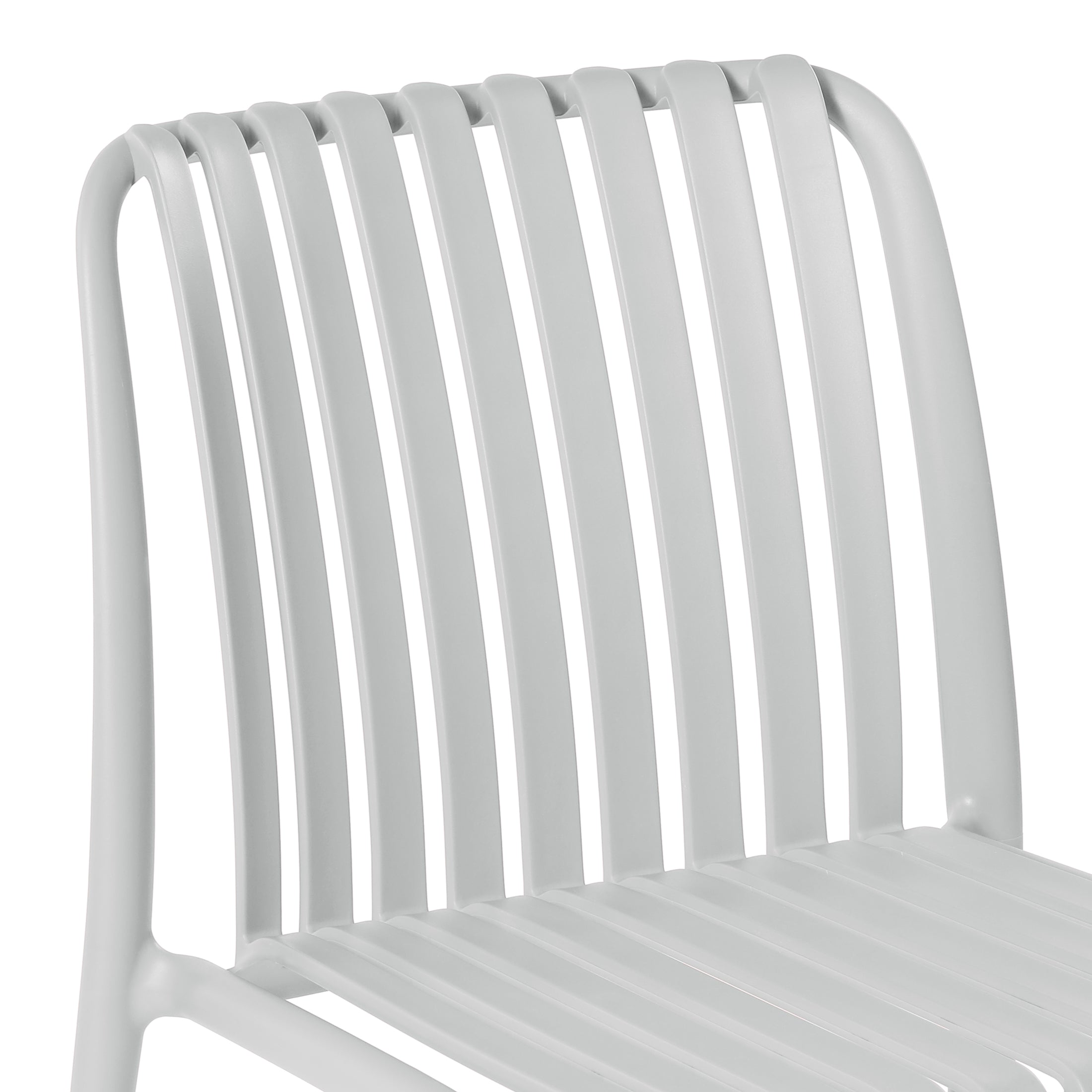 Sunshine Outdoor Stackable Polypropylene Plastic Dining Side Chairs (Set of 2)