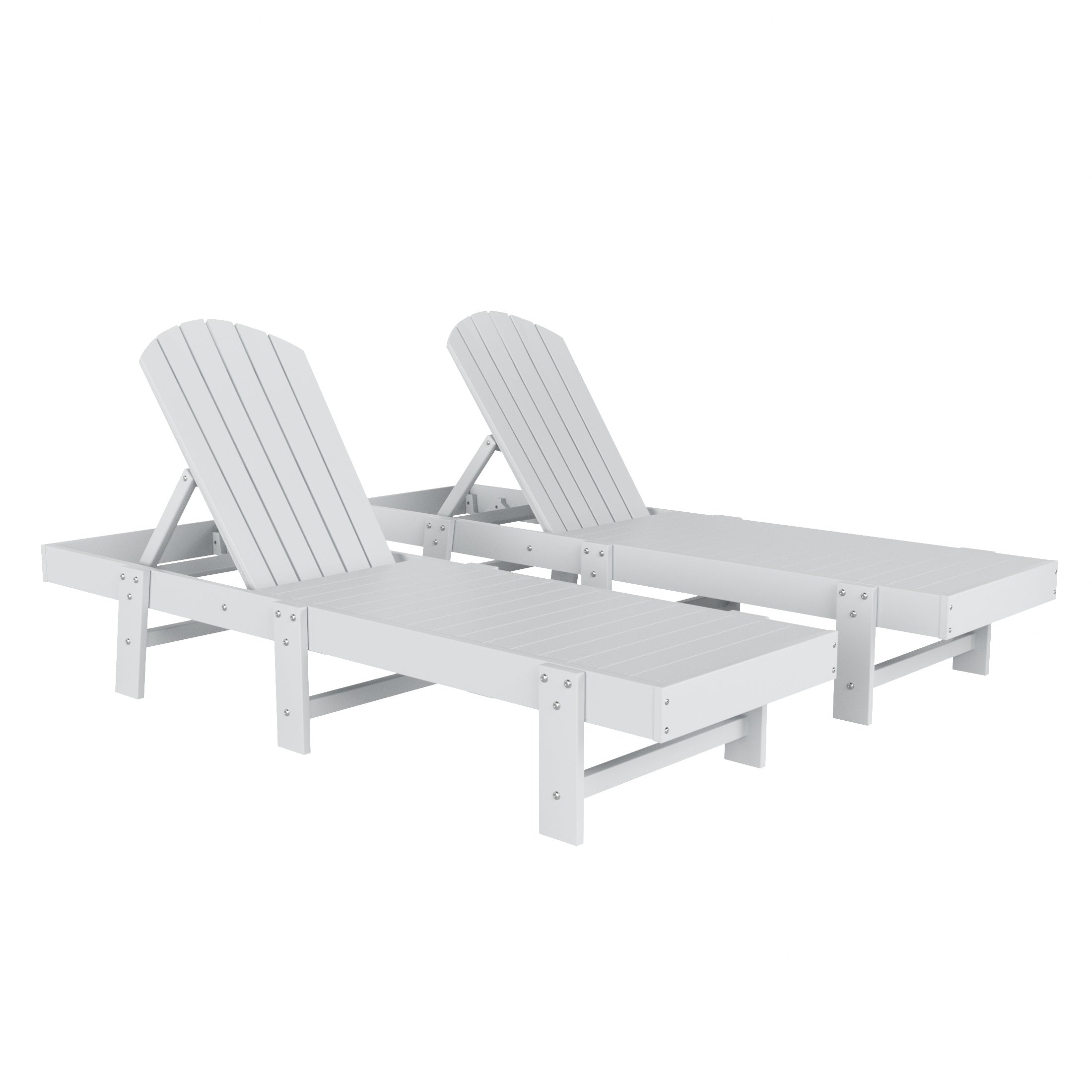 Portside Classic Adirondack Poly Reclining Chaise Lounge