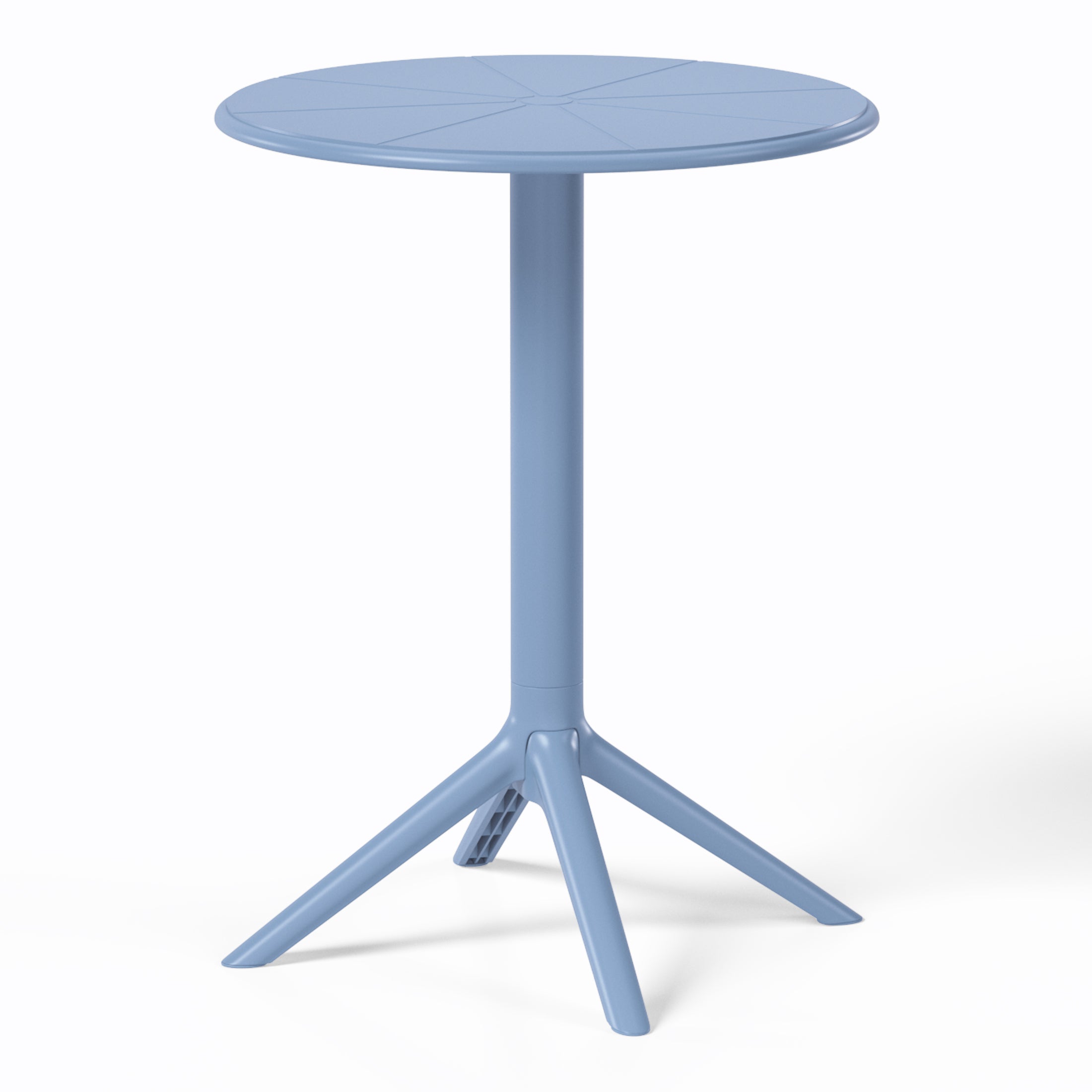 Sunshine 23.5" Outdoor Polypropylene Resin Round Patio Bistro Dining Table for 2
