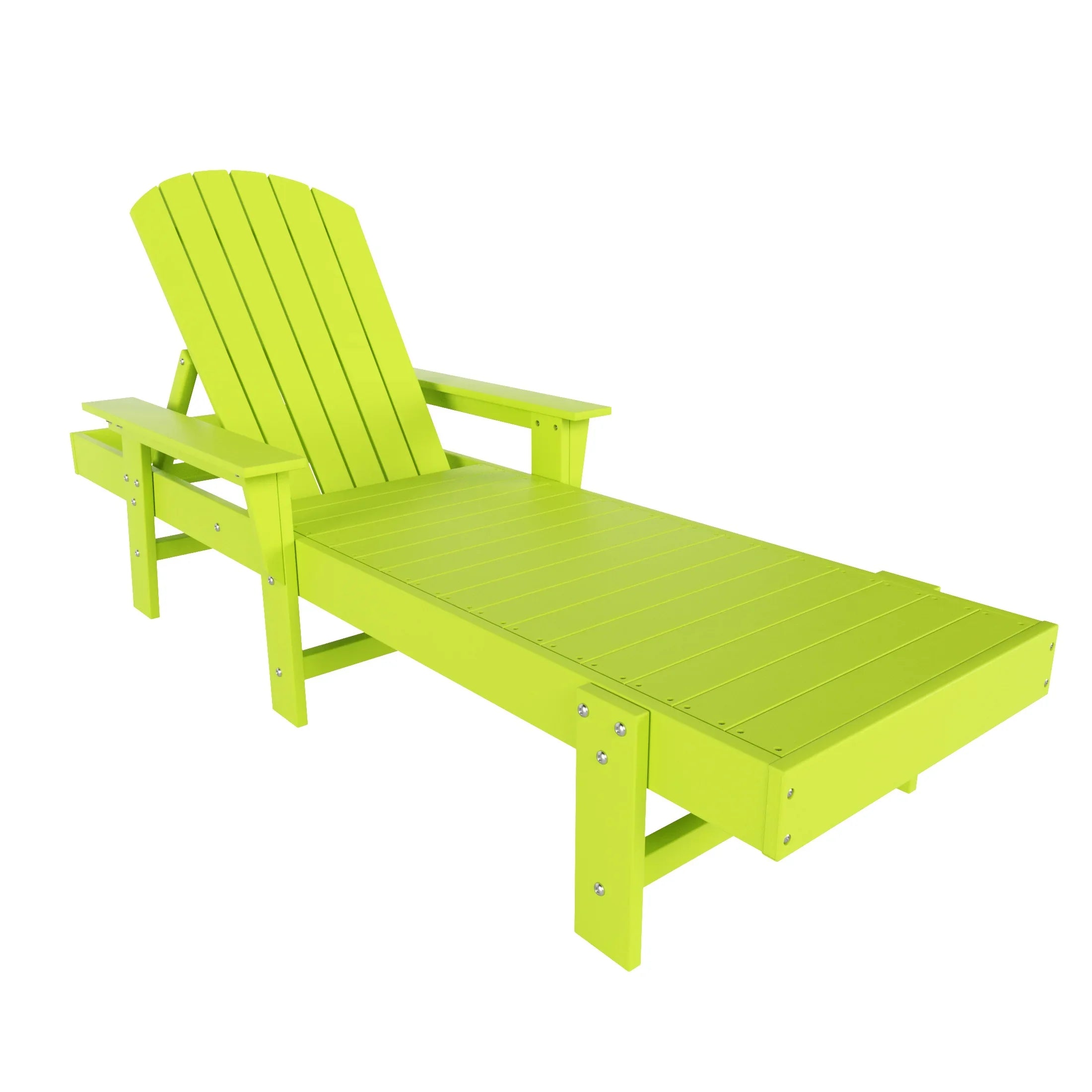 Portside Adirondack Poly Reclining Chaise Lounge With Arms