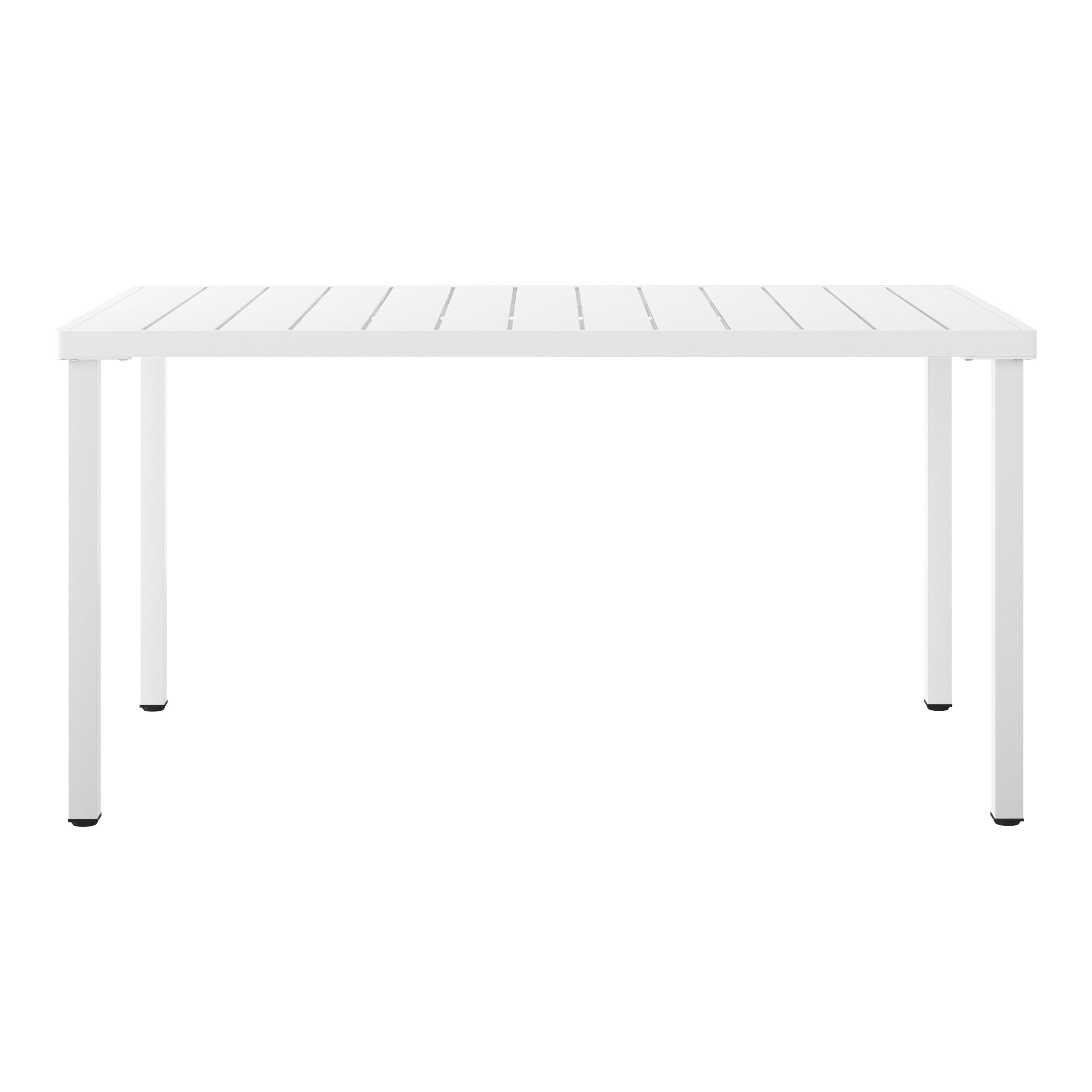 Sunshine 59" Iron Metal Outdoor Rectangular Patio Dining Table For 6