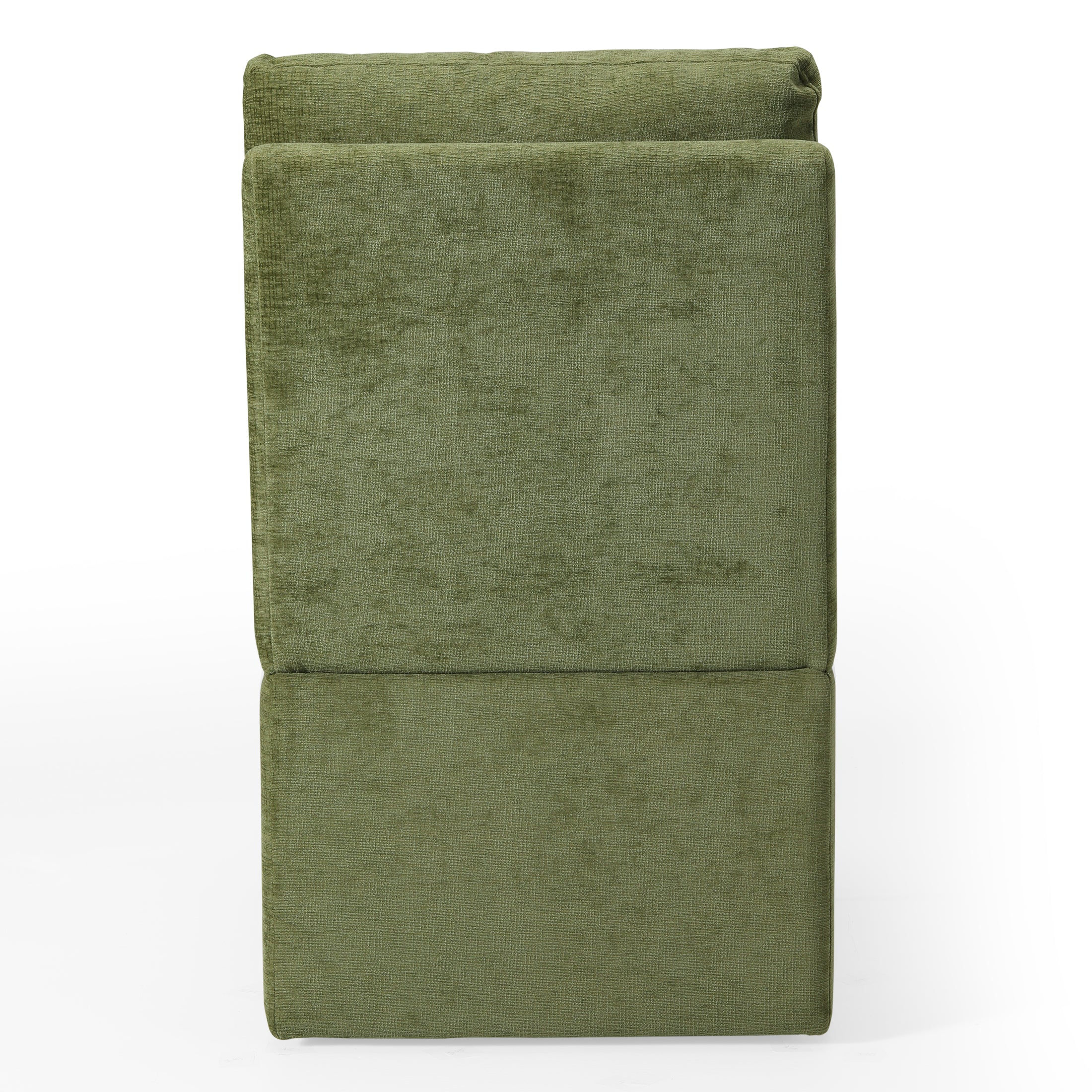 Danburry Modern Upholstered Chenille Armless Dining Chairs With Casters