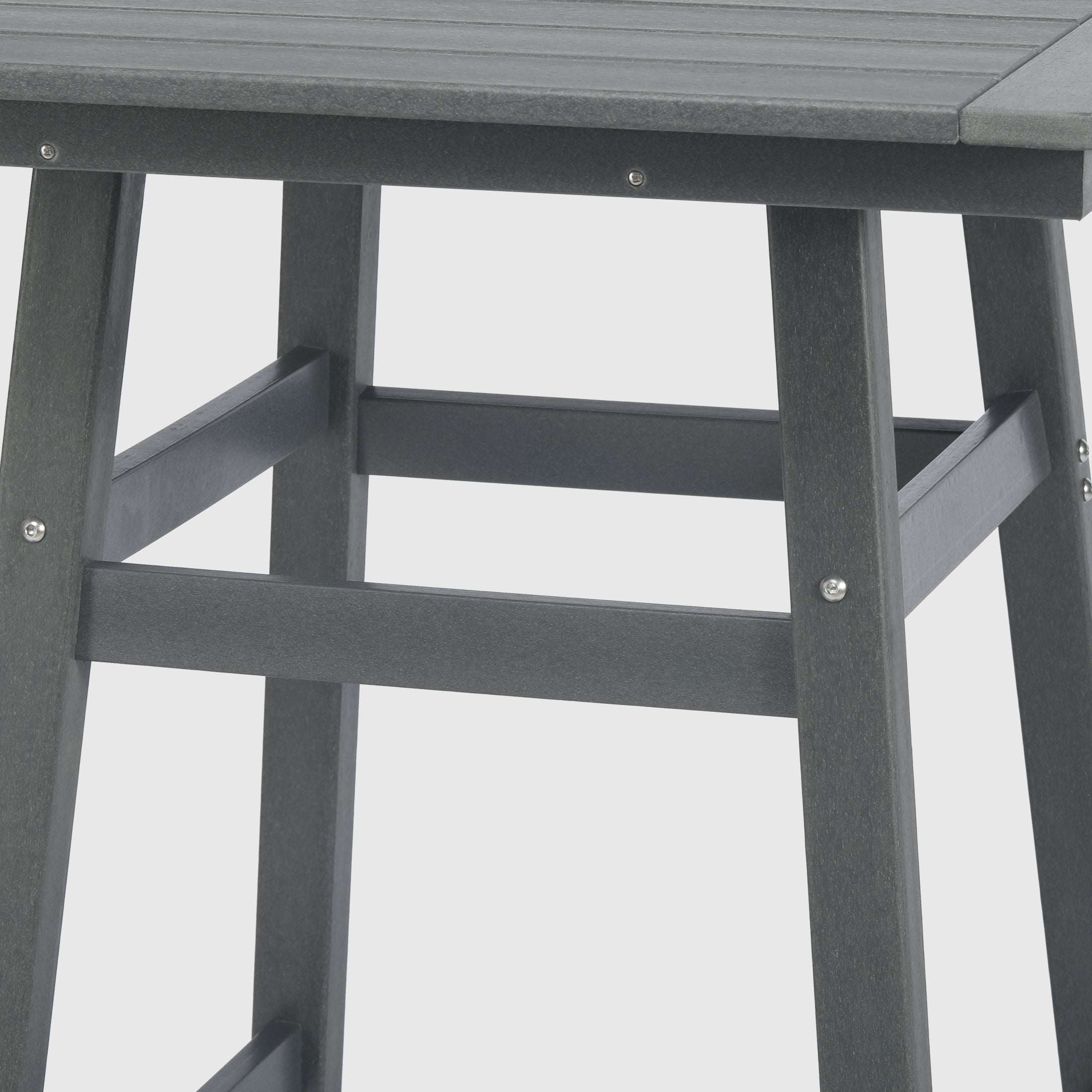 Paradise 30" Square Outdoor Patio Counter High Bistro Bar Table With Umbrella Hole