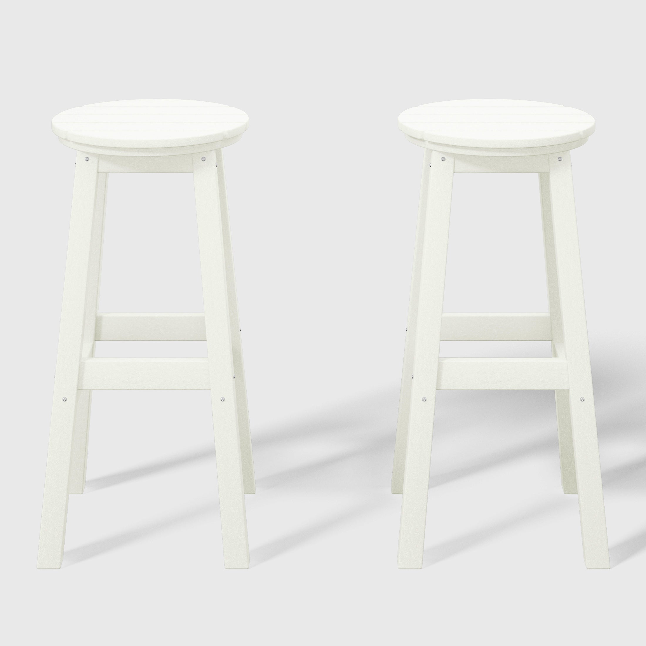 Paradise 29" HDPE Outdoor Patio Round Bar Stool Set of 2