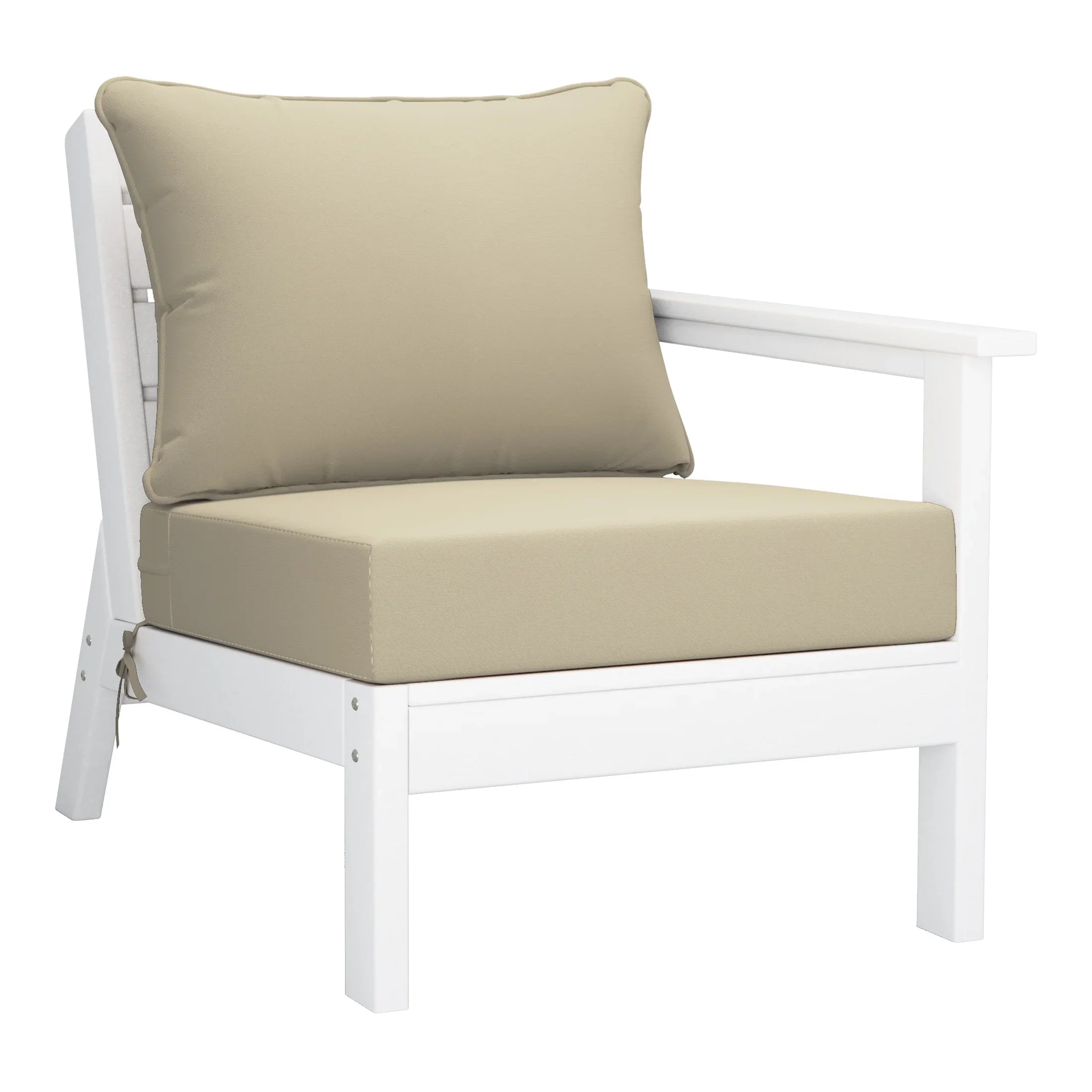 Portsmouth Outdoor Patio HDPE Sectional Sofa with Patio Cushions