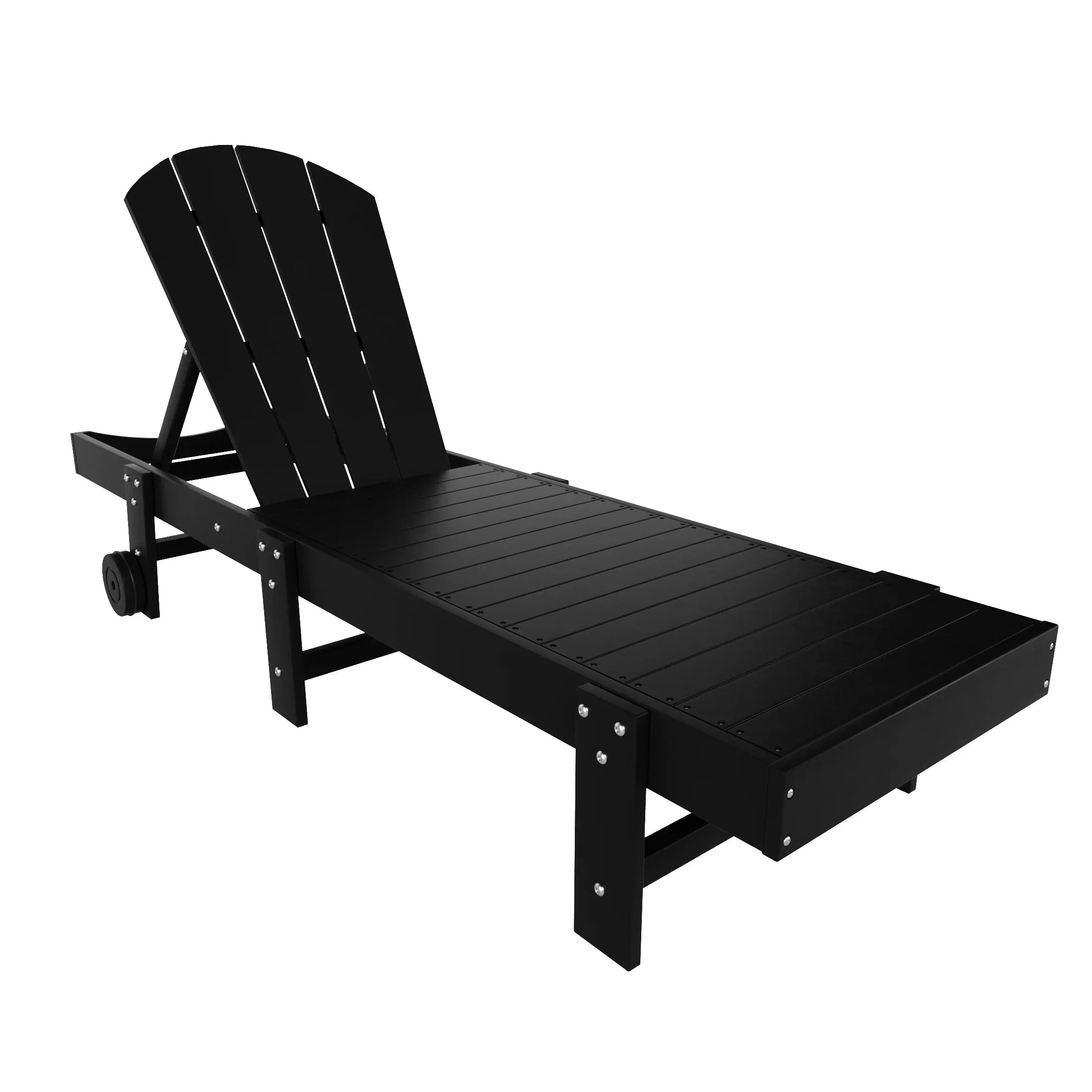 Paradise Adirondack Poly Reclining Chaise Lounge With Wheels