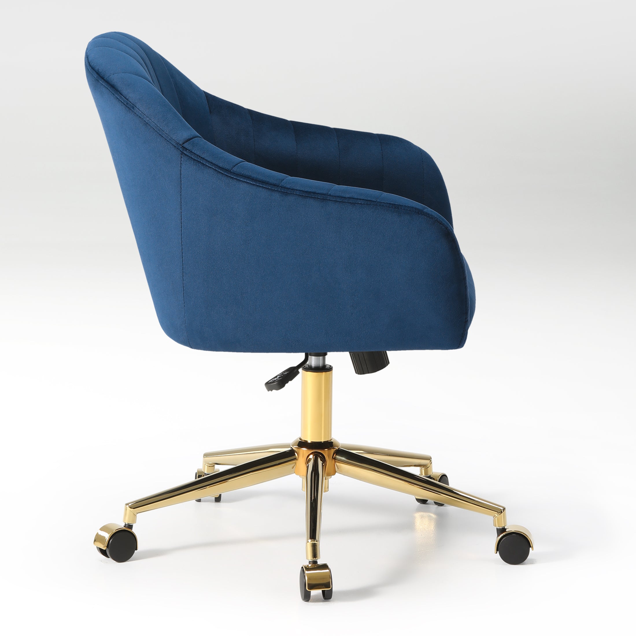 Alaia Upholstered Velvet Swivel Vanity Office Chair With Wheels