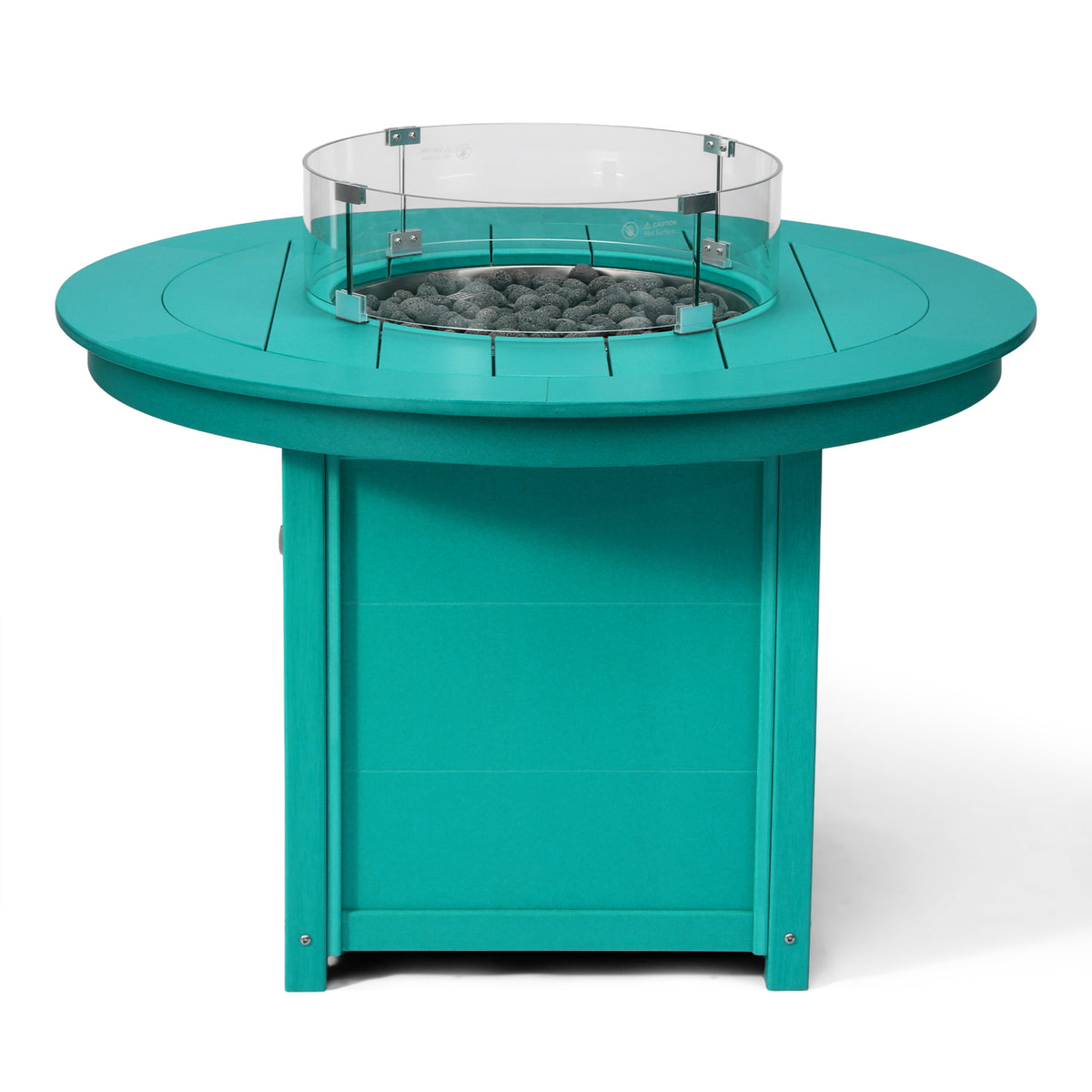 Sol 47" Modern Outdoor Patio Propane Gas Round Fire Pit Table