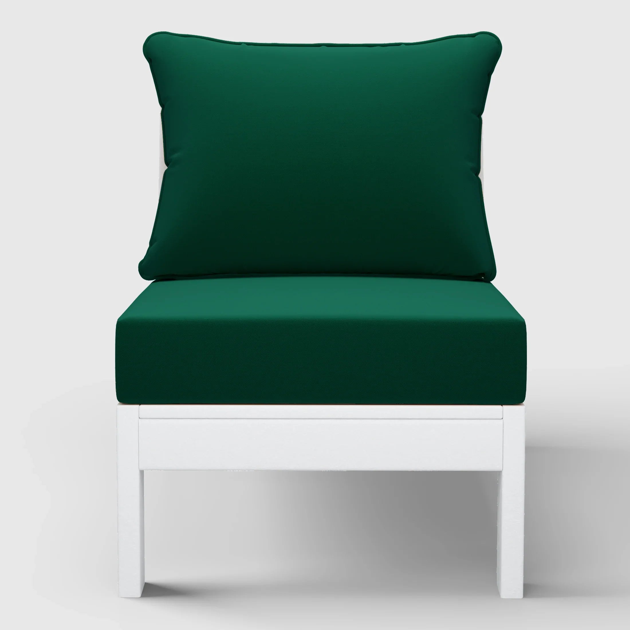 Portsmouth Outdoor HDPE Deep Seating Modular Armless Patio Chair with Patio Cushions