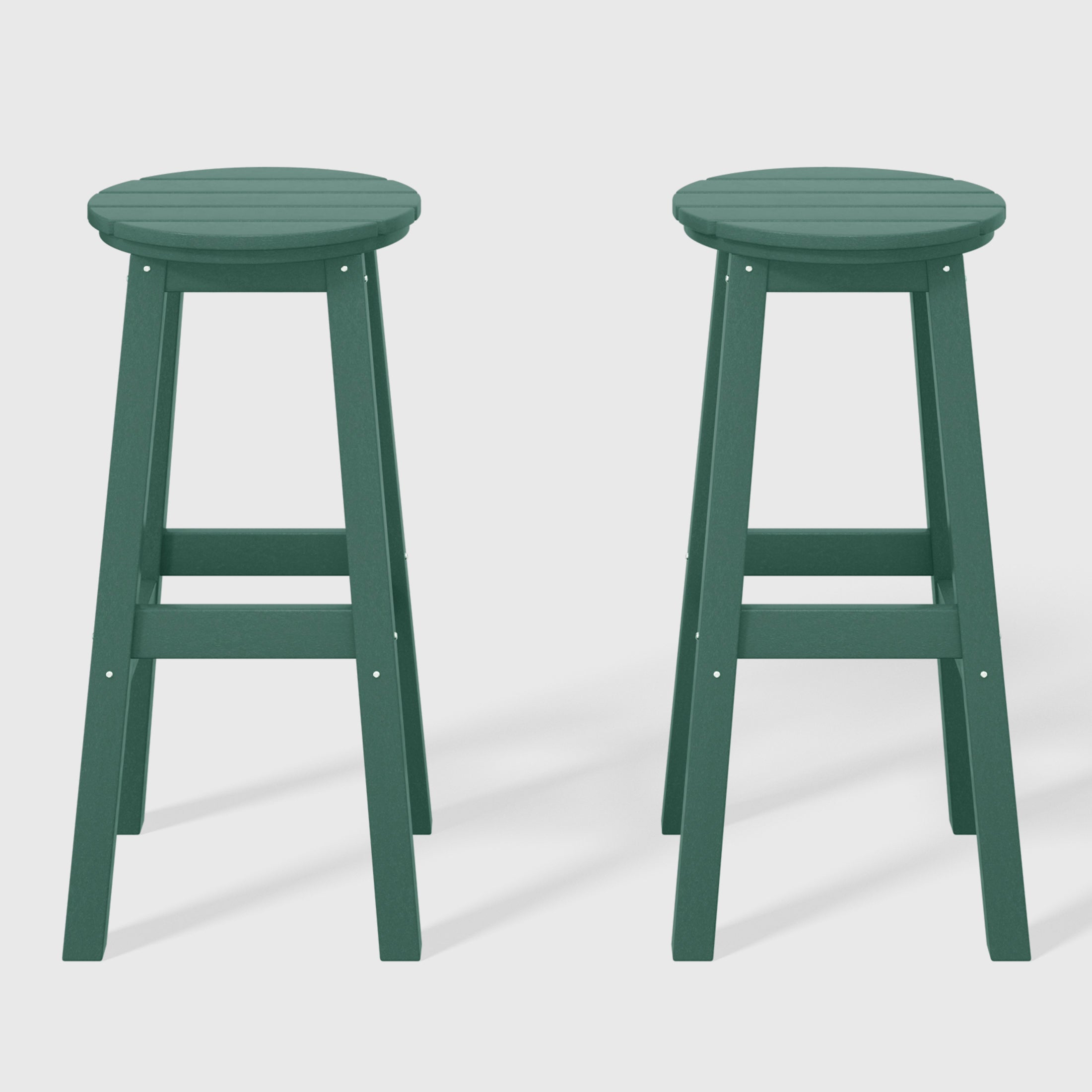 Paradise 29" HDPE Outdoor Patio Round Bar Stool Set of 2