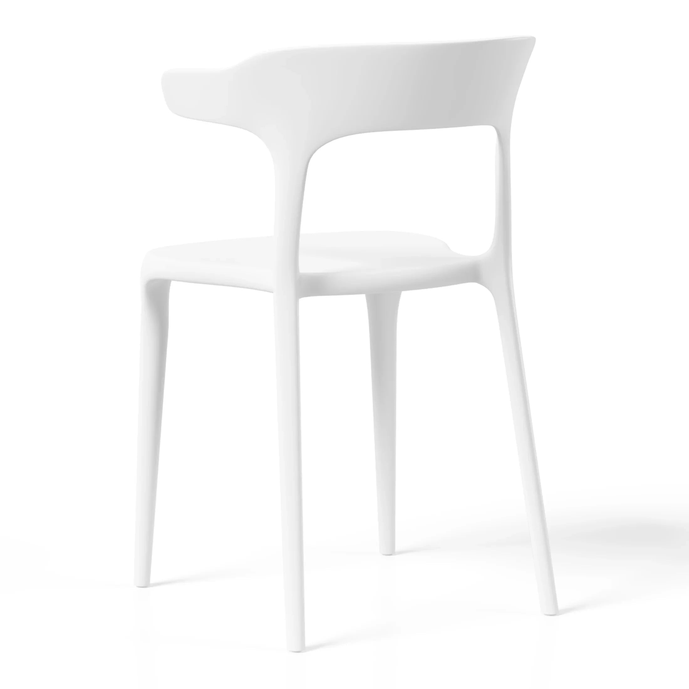 Sunshine Modern Stackable Resin Plastic Patio Dining Chair (Set of 2)