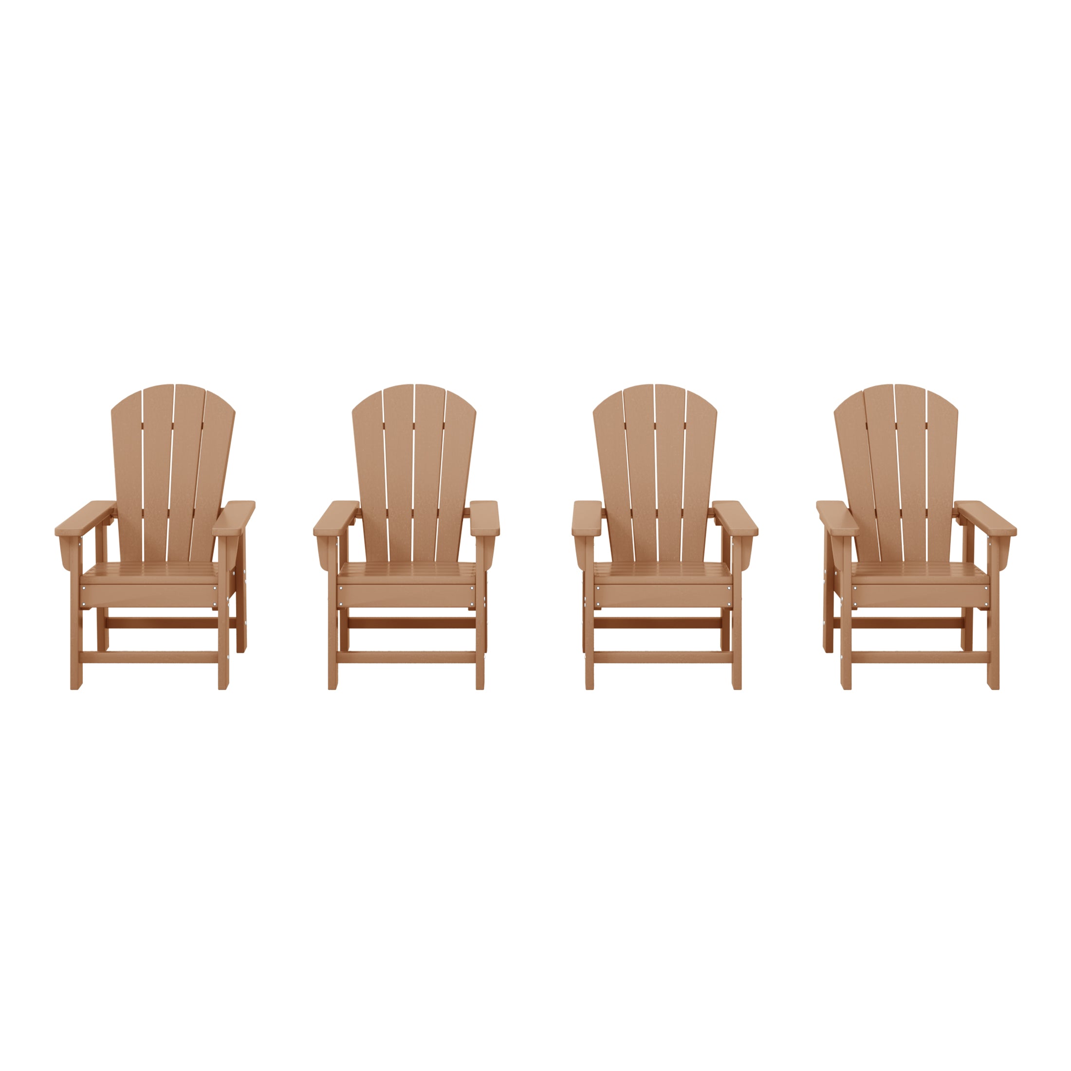 Paradise Kids Outdoor Adirondack Plastic Patio Chair (Set of 4)