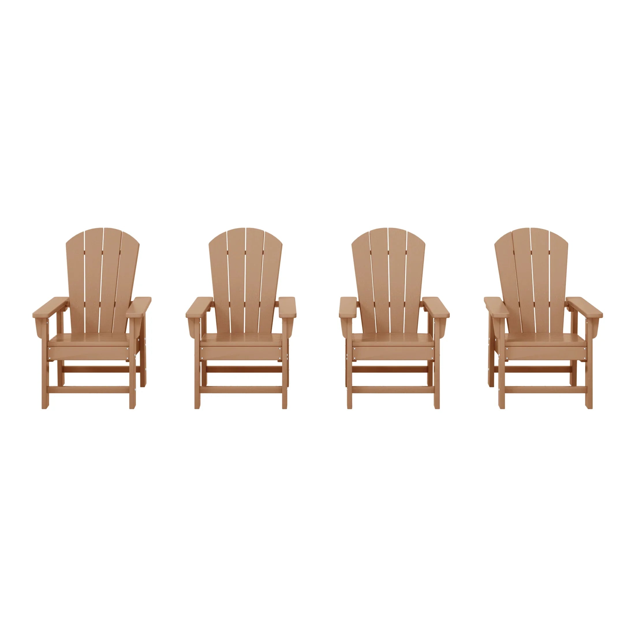 Paradise Kids Outdoor Adirondack Plastic Patio Chair (Set of 4)