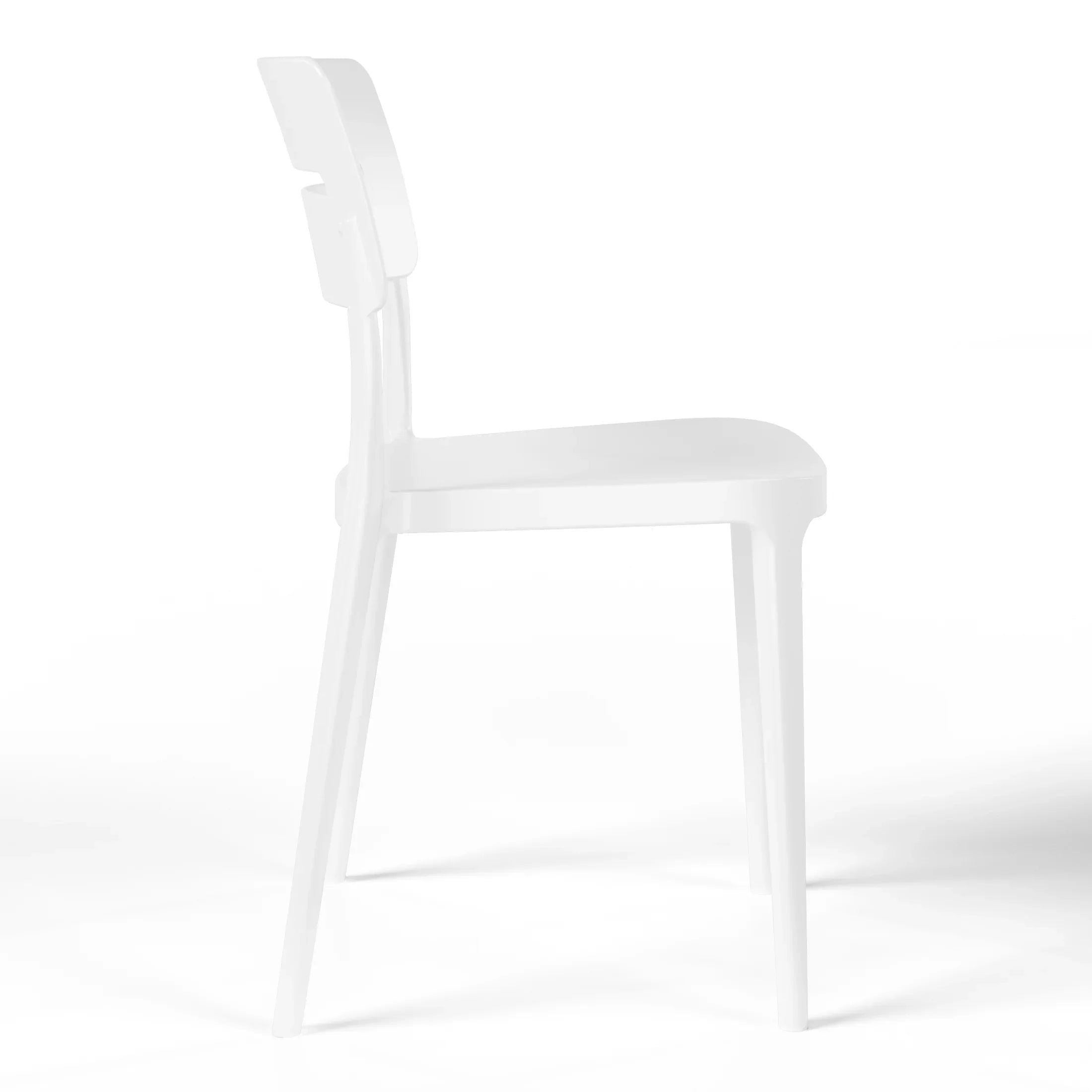 Sunshine Modern 5-Piece Resin Patio Dining Table Set with Stackable Patio Dining Chairs