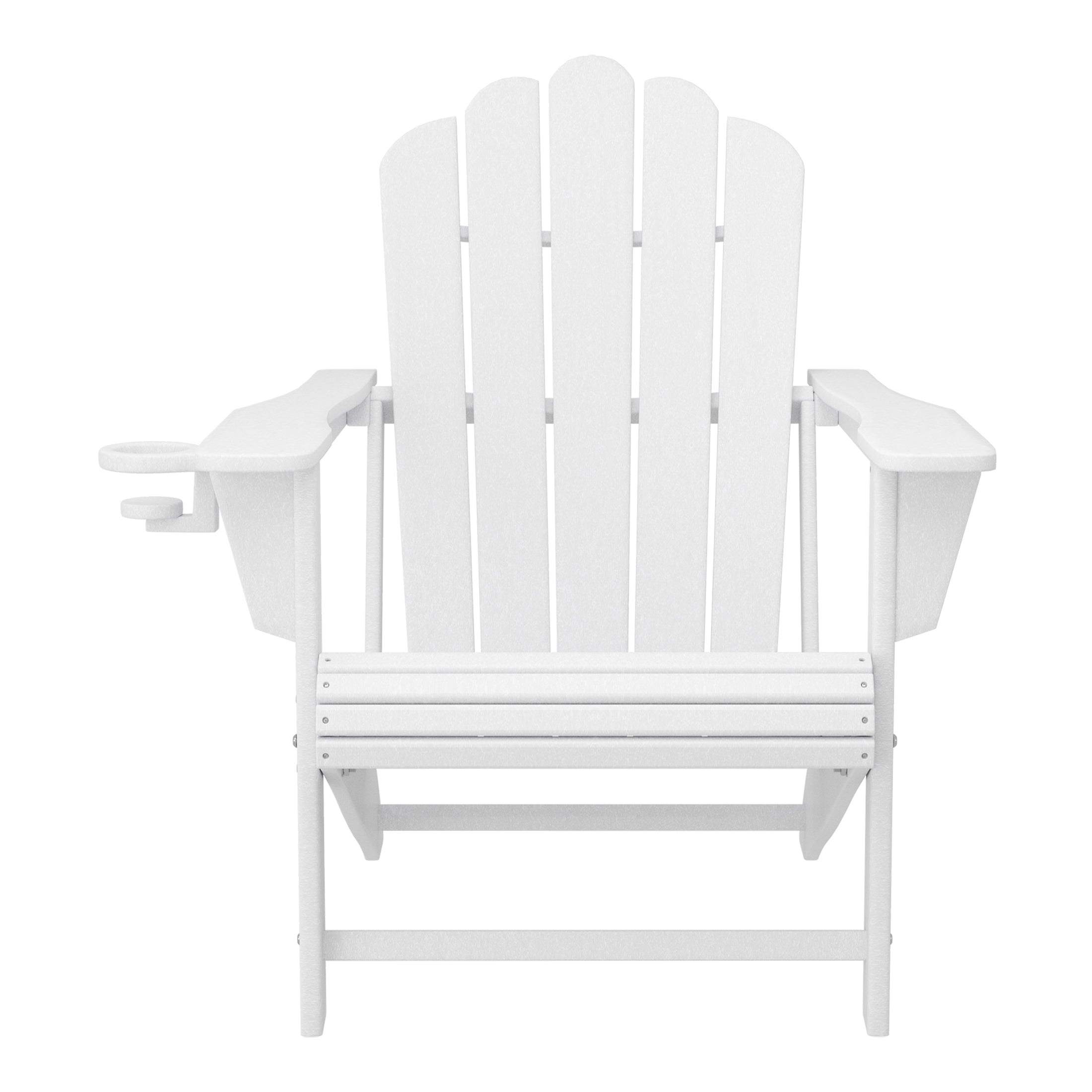 Lakeview 12-Piece HDPE Outdoor Patio Furniture Adirondack Chair Conversation Table Set