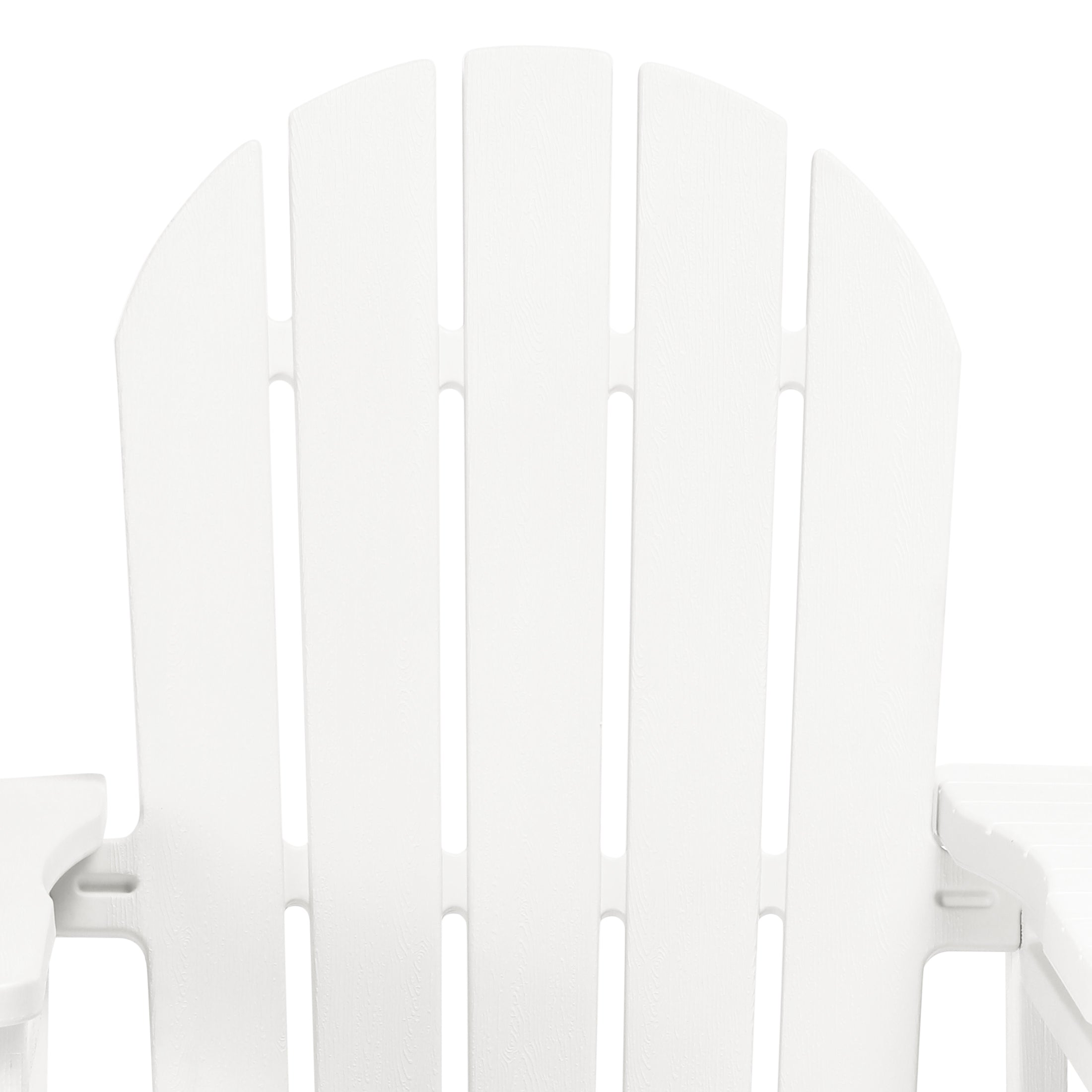 Cayman Outdoor HDPE Adirondack Chairs With Connecting Table Tray (Set of 2)