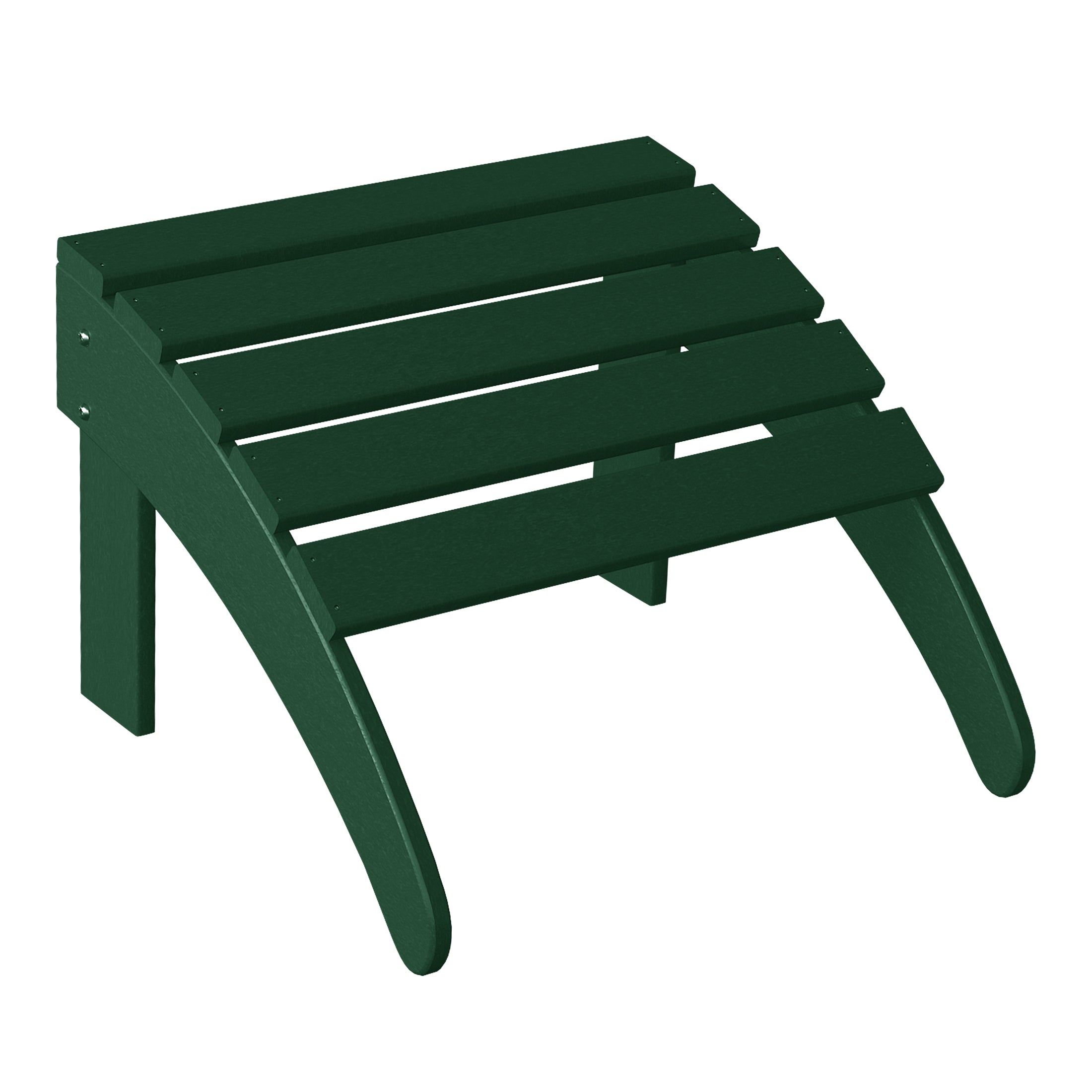 Lakeview 4-Piece Outdoor Patio HDPE Adirondack Chairs With Ottomans and Cup Holder Set