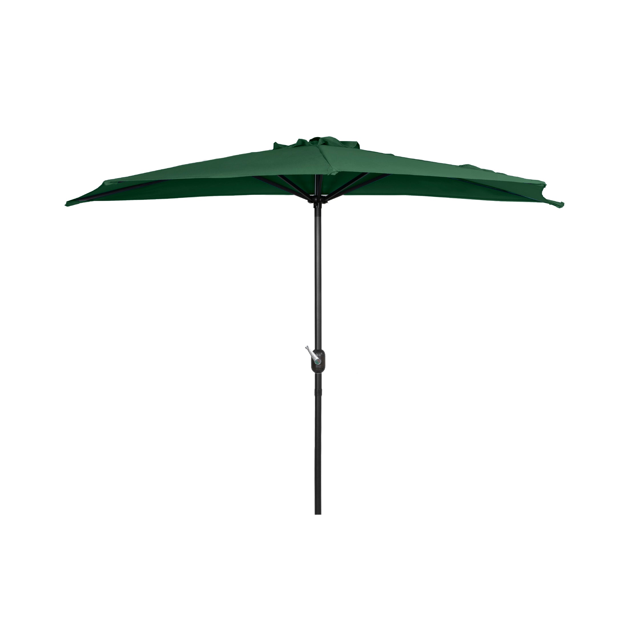 Easton 9 ft. Aluminum Half Market Crank Lift Patio Umbrella