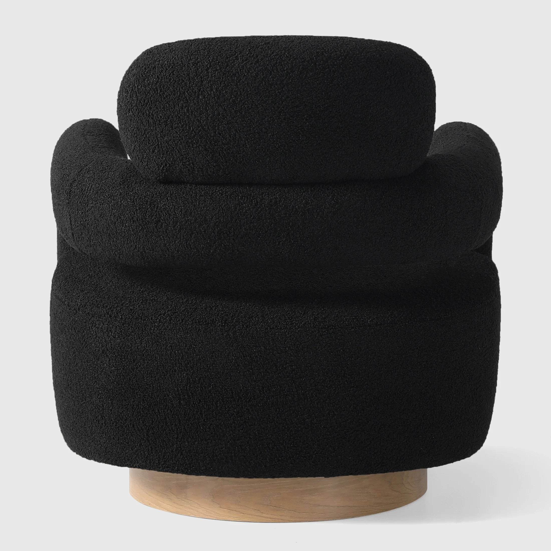 Celine Mid-Century Modern Sherpa Swivel Barrel Accent Chair (Set of 2)