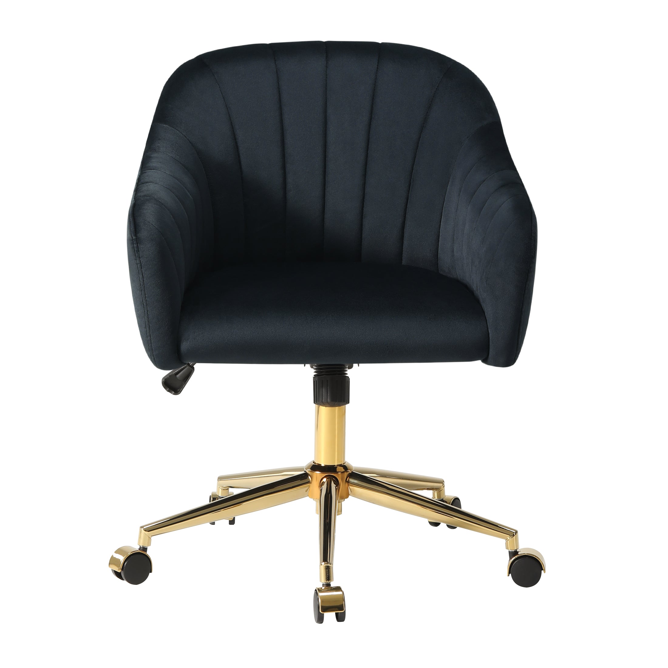 Alaia Upholstered Velvet Swivel Vanity Office Chair With Wheels