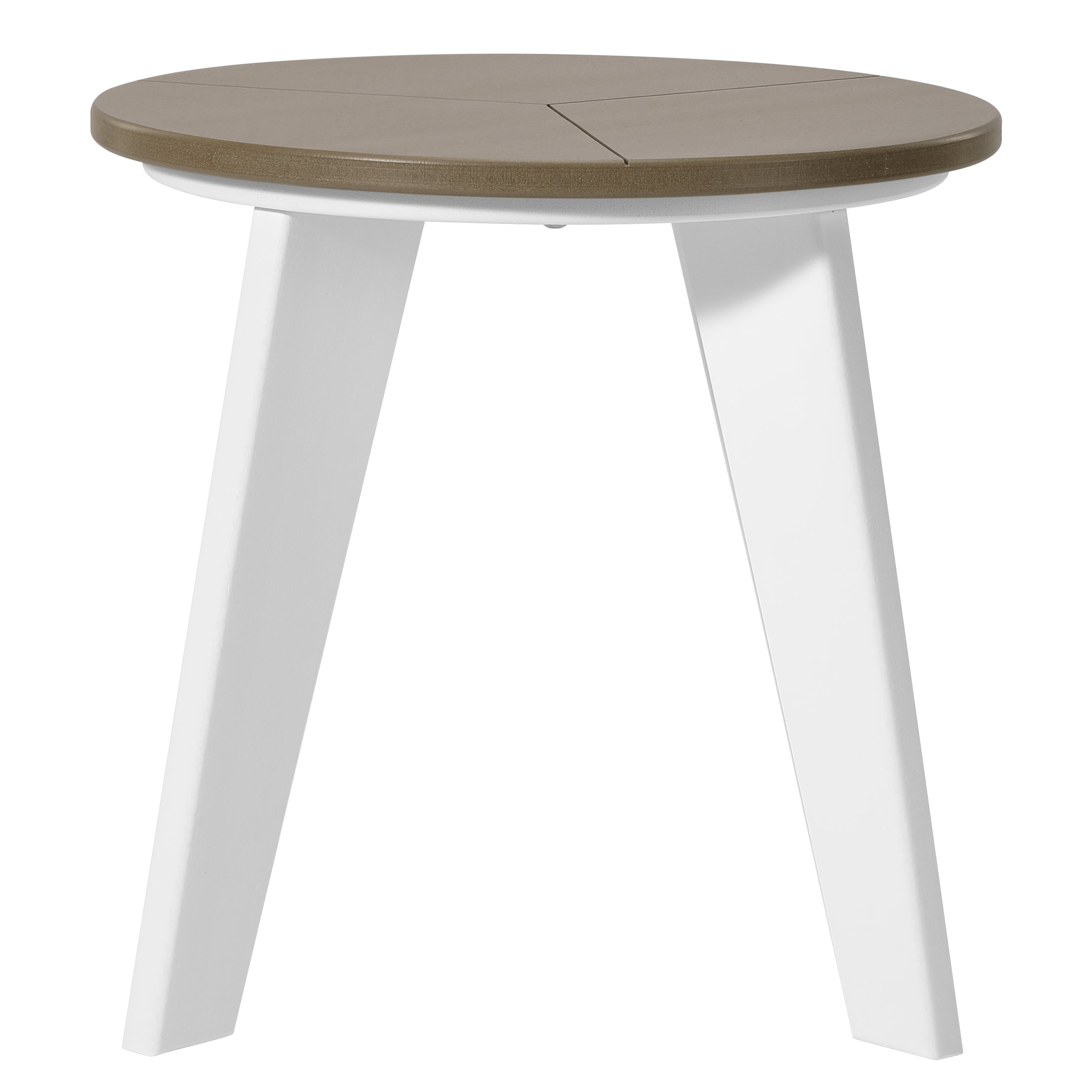Seaside 3-Piece Outdoor HDPE Conversation Set with Deep Seating Chairs and Round Side Table