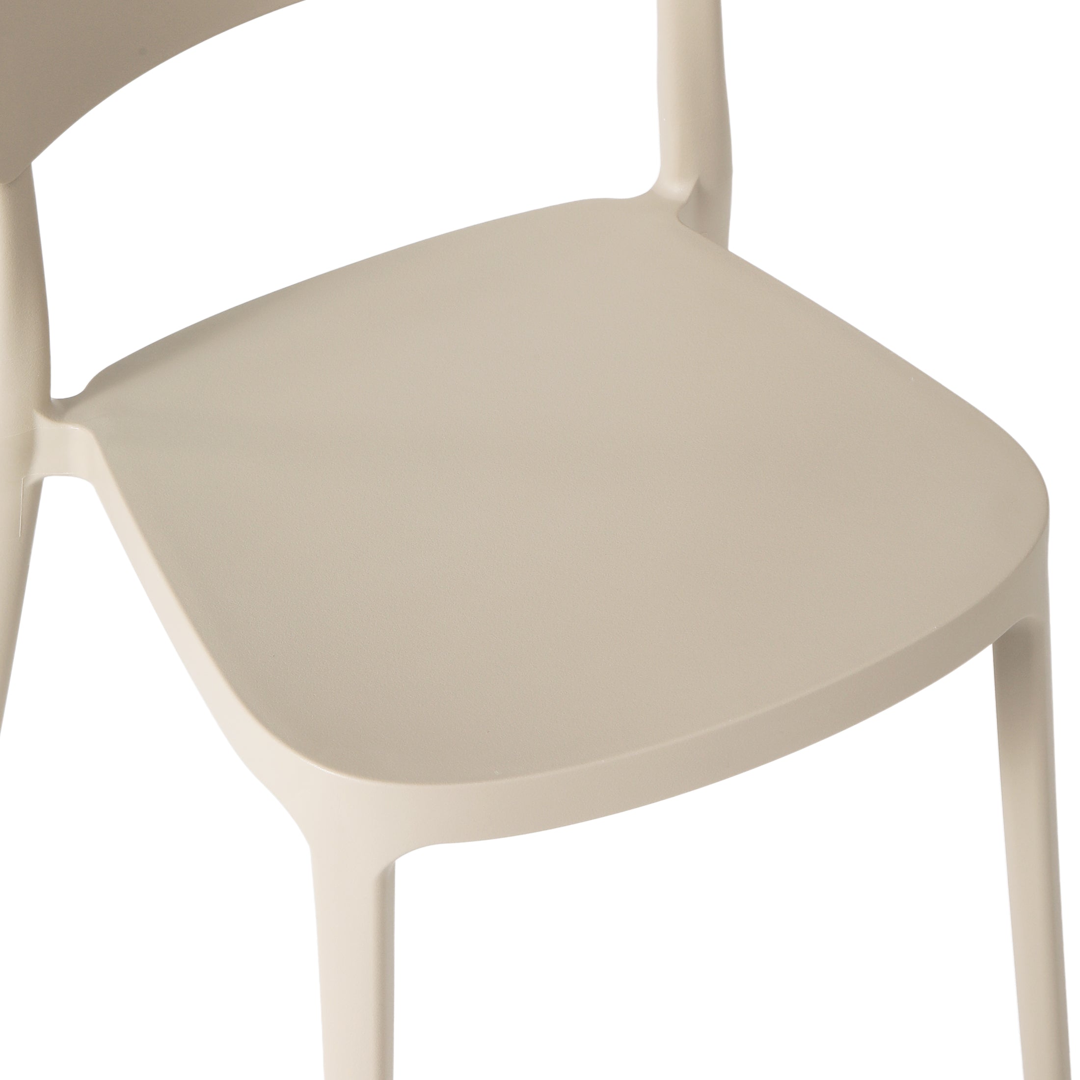 Sunshine Outdoor Modern Stackable Plastic Patio Dining Chairs (Set of 2)