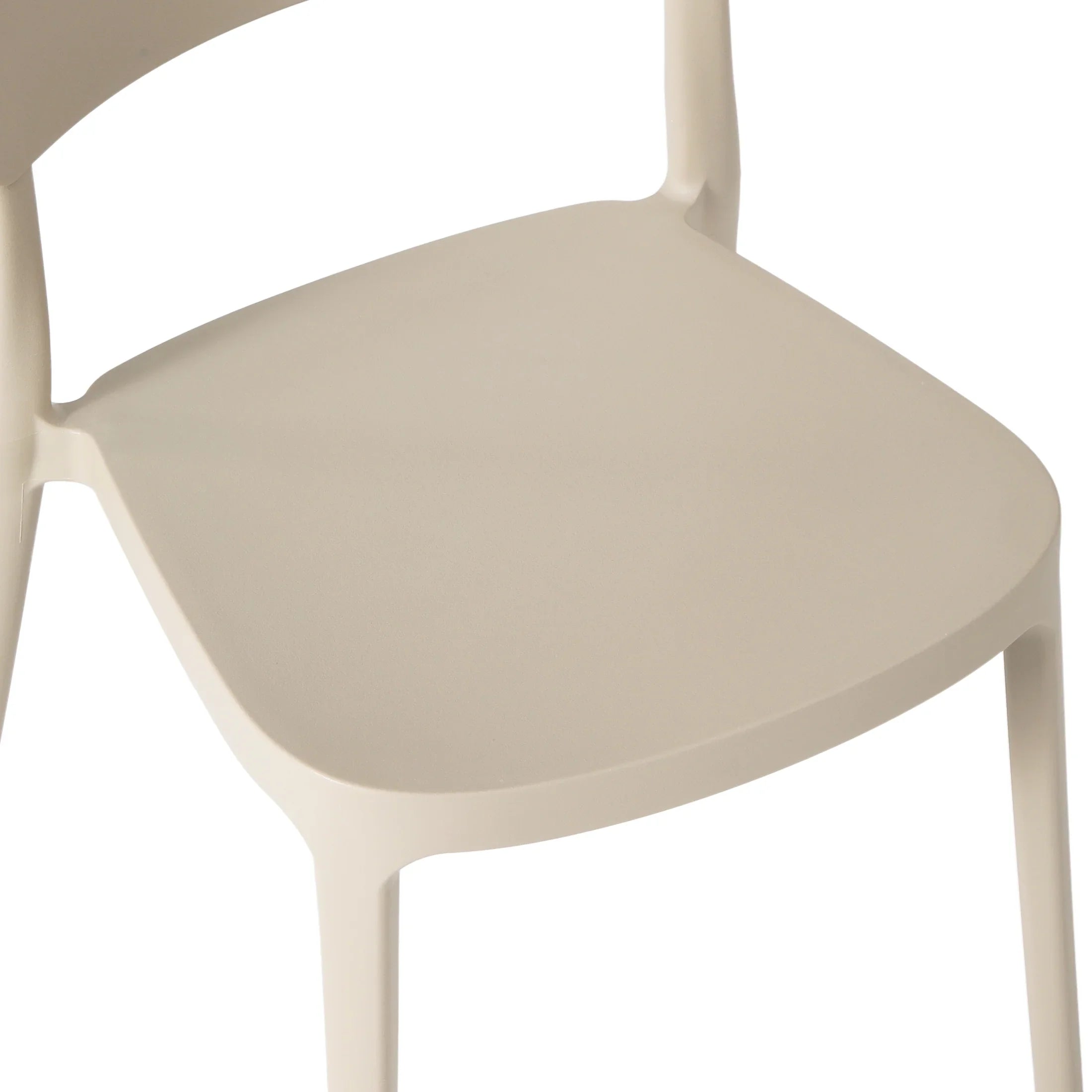 Sunshine Outdoor Modern Stackable Plastic Patio Dining Chairs (Set of 4)