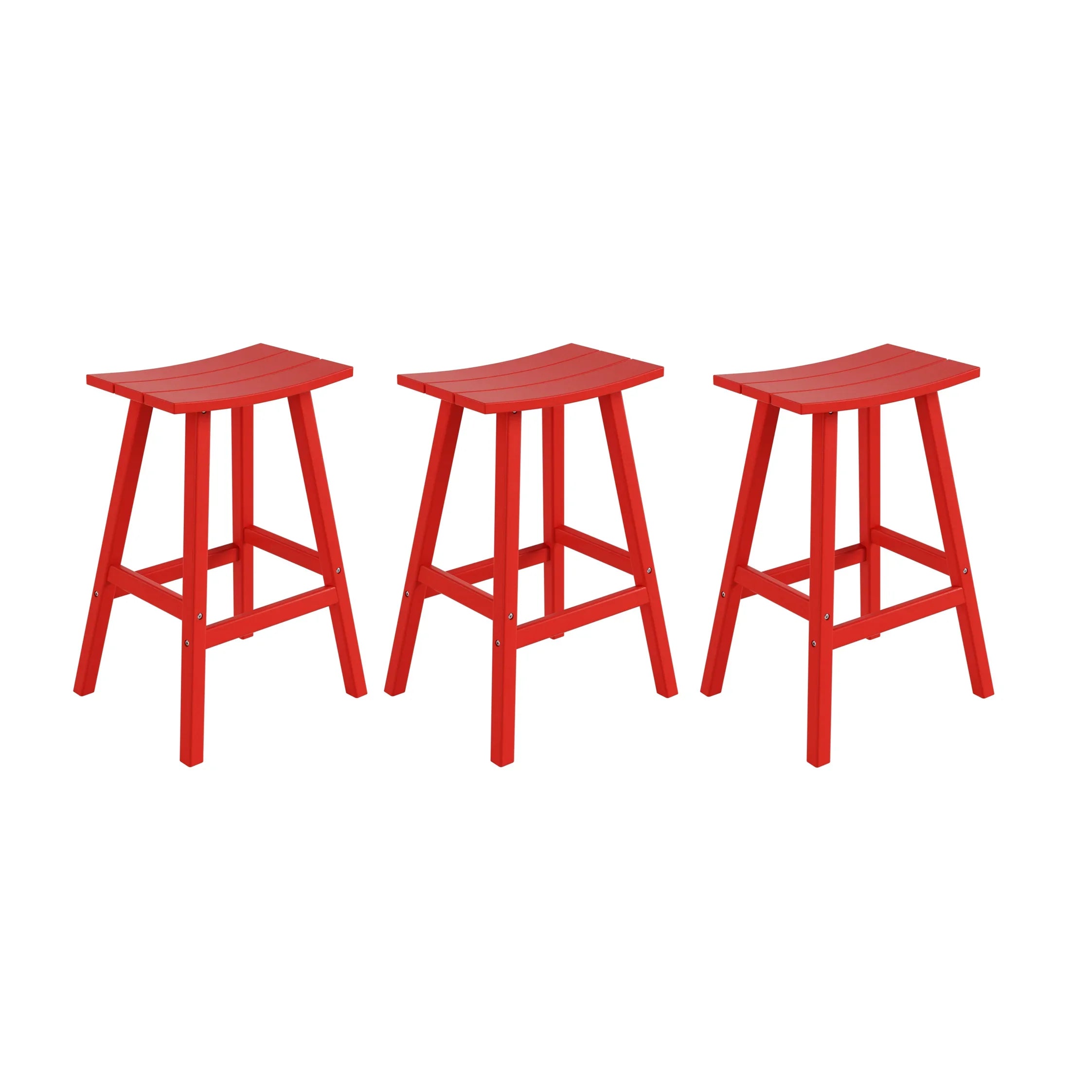 Paradise 29 Inch High Backless Seat Bar Stools (Set of 3)