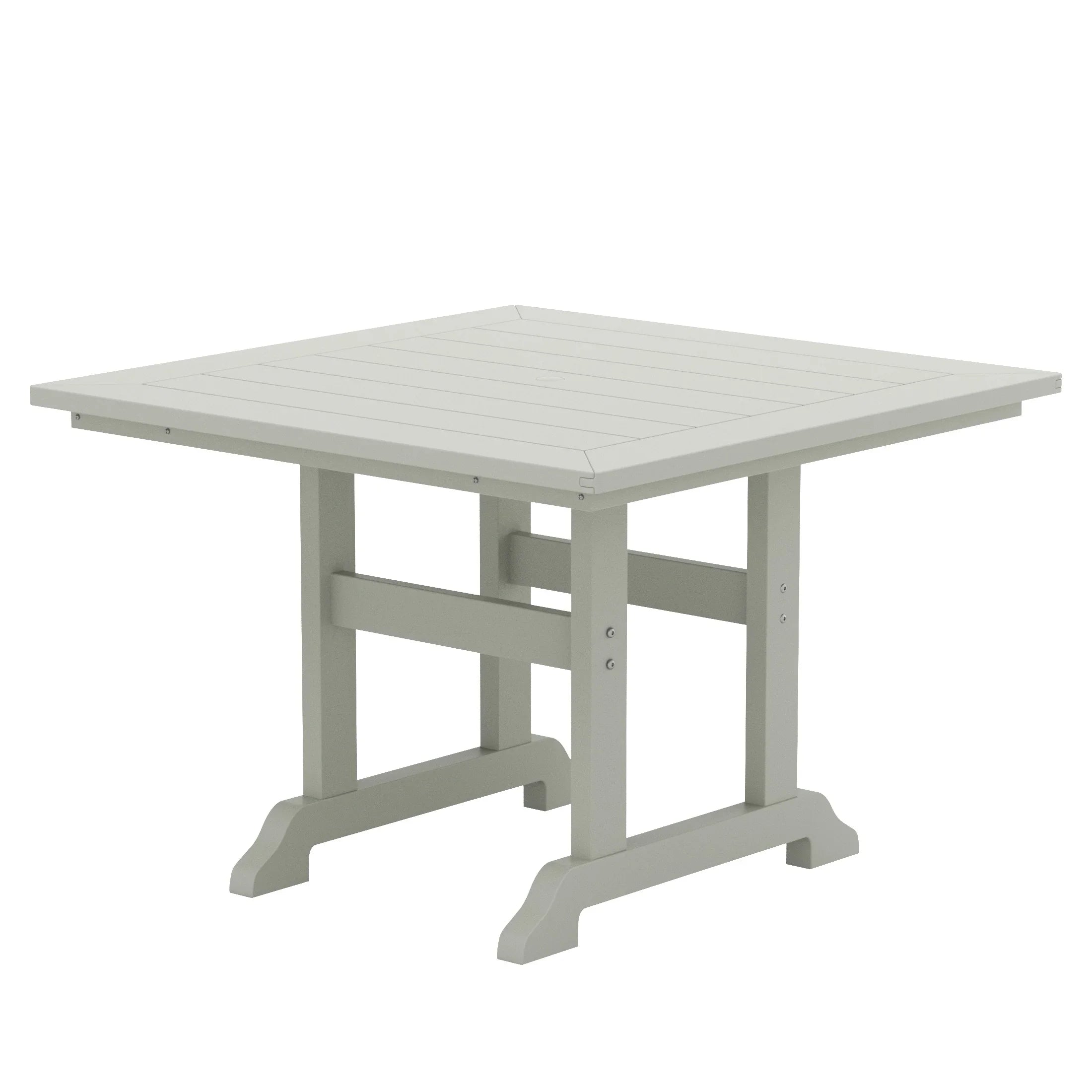 Paradise 5-Piece HDPE Square Patio Dining Table Set with Foldable Chairs