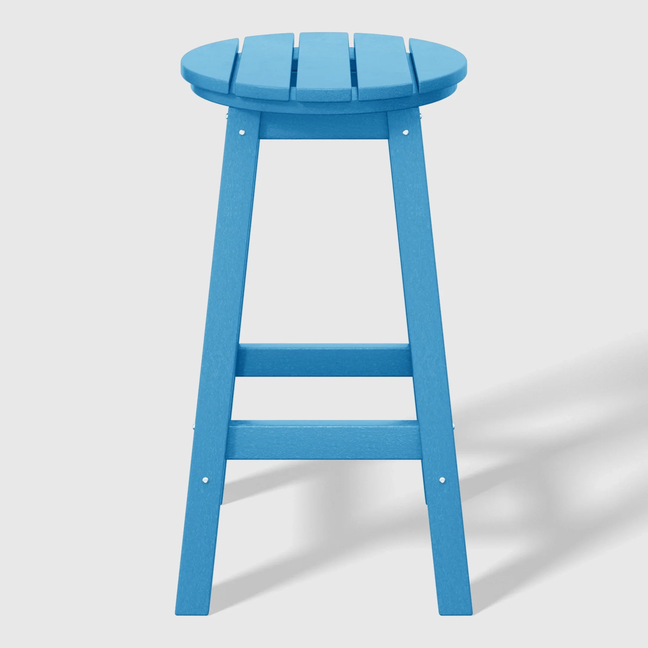 Paradise 24" HDPE Outdoor Patio Round Counter Height Bar Stool Set of 3