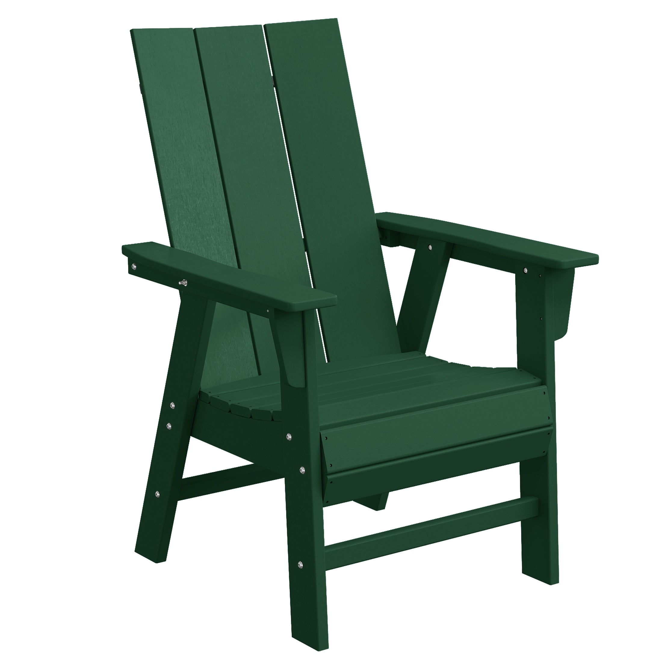 Palms Outdoor Patio HDPE Plastic Modern Adirondack Dining Chairs (Set of 2)