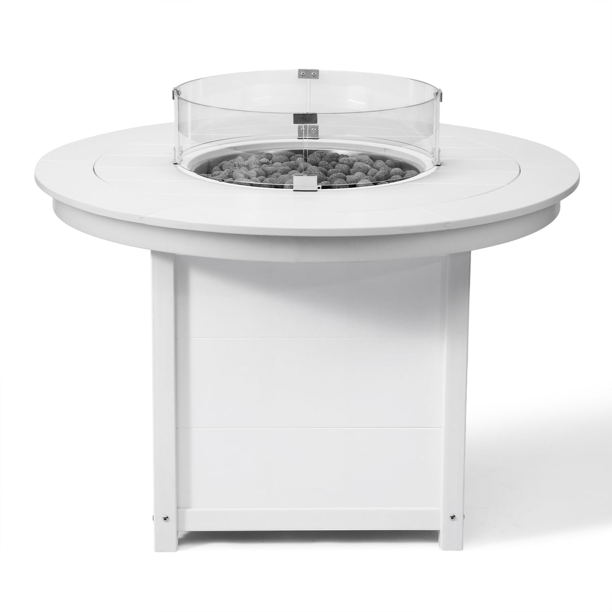 Sol 47" Modern Outdoor Patio Propane Gas Round Fire Pit Table
