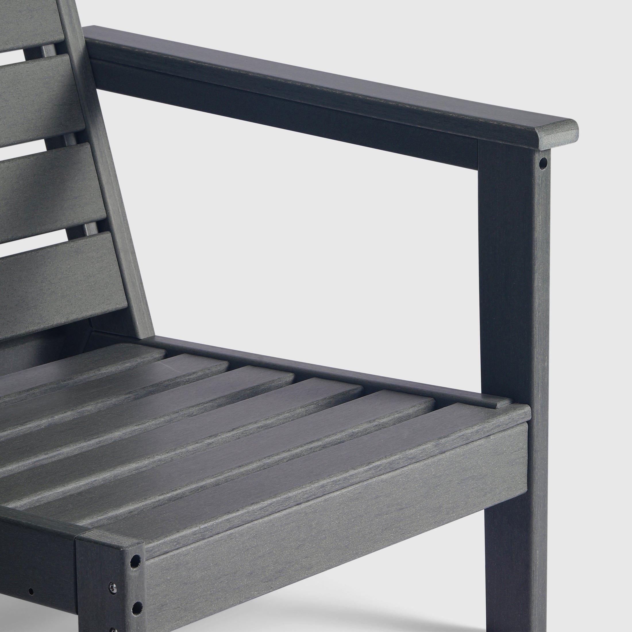 Portsmouth Outdoor Modern HDPE Patio Club Chair with Deep Seat Cushions