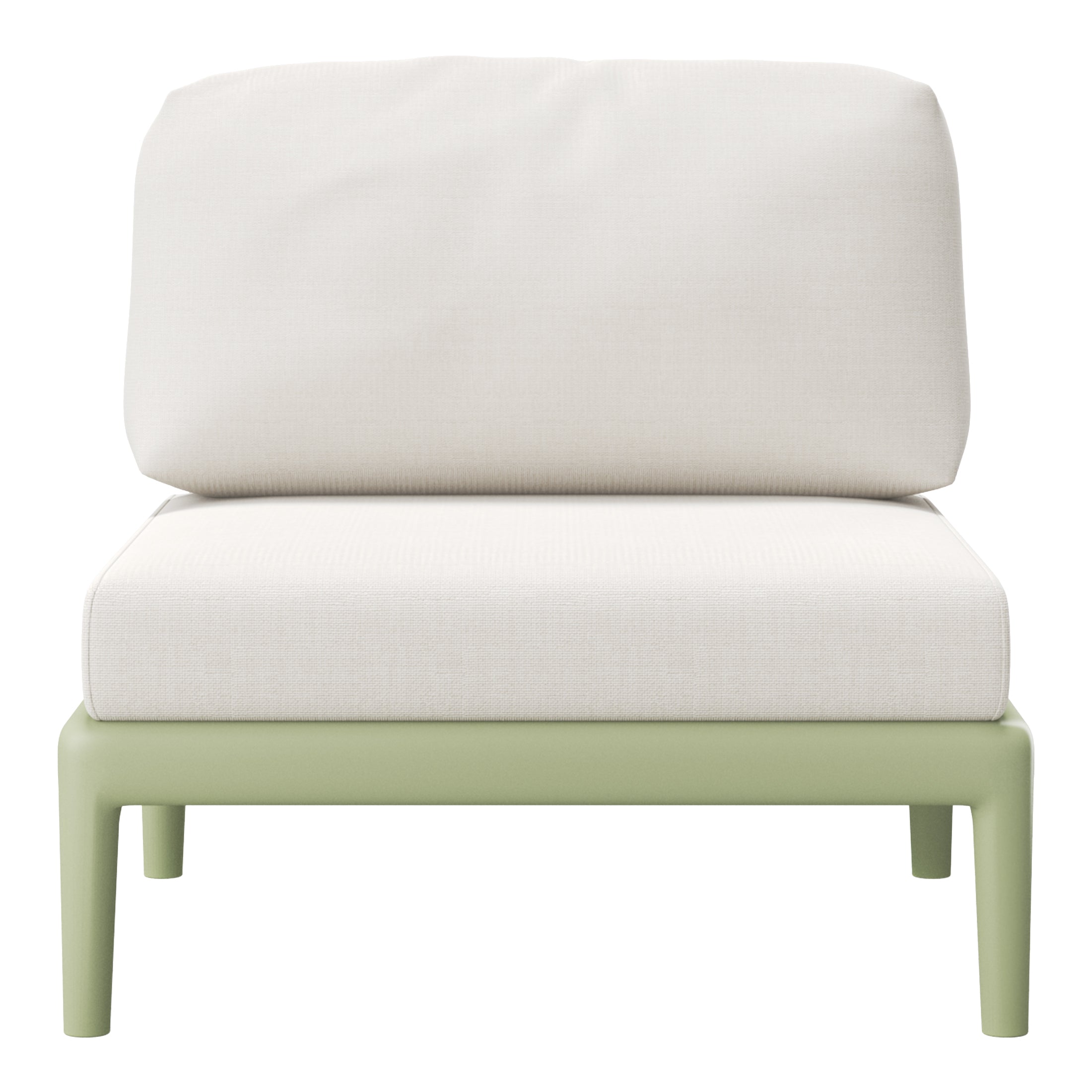 Sunshine Modern Outdoor Polypropylene Resin Deep Seating Armless Sectional