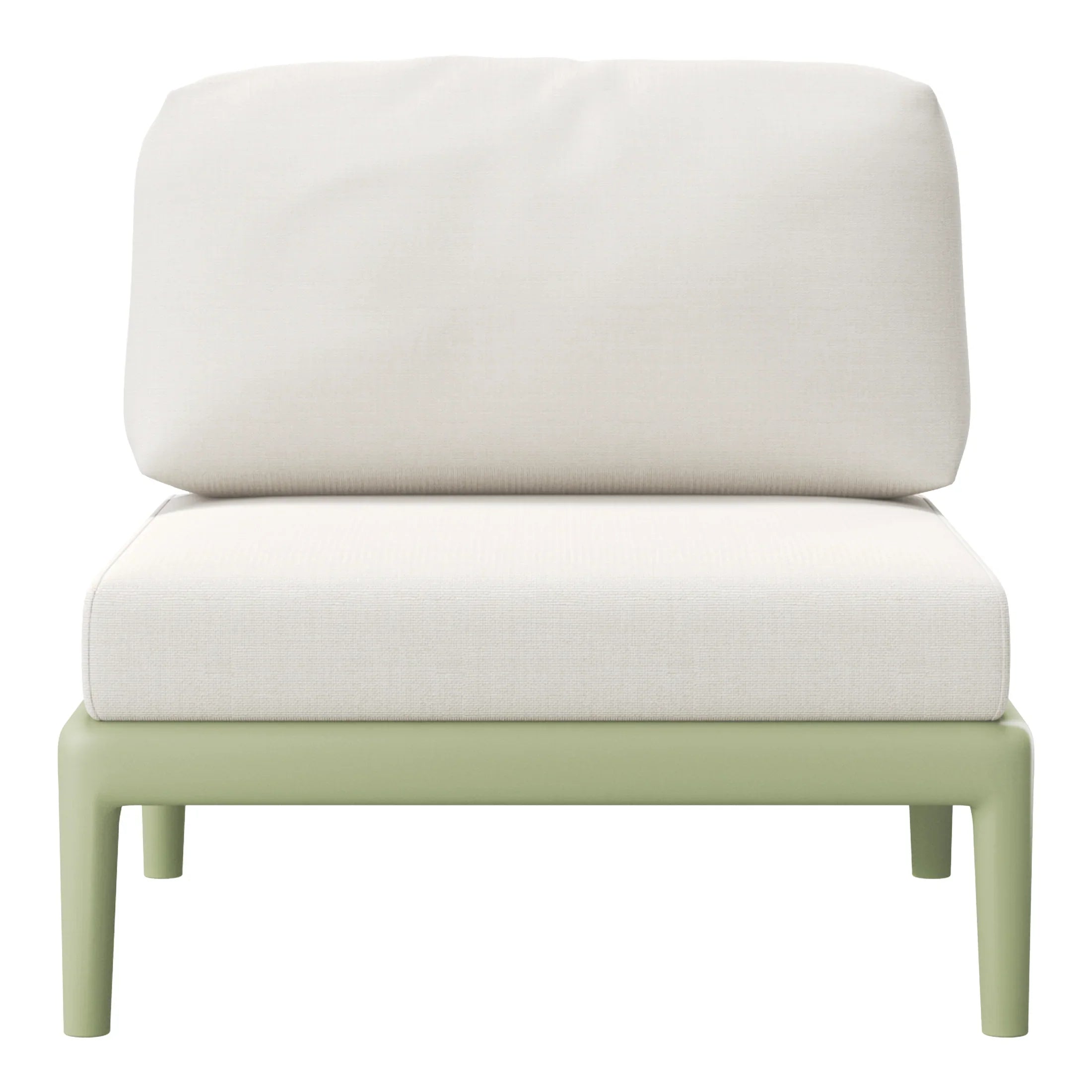 Sunshine Modern Outdoor Polypropylene Resin Deep Seating Armless Sectional