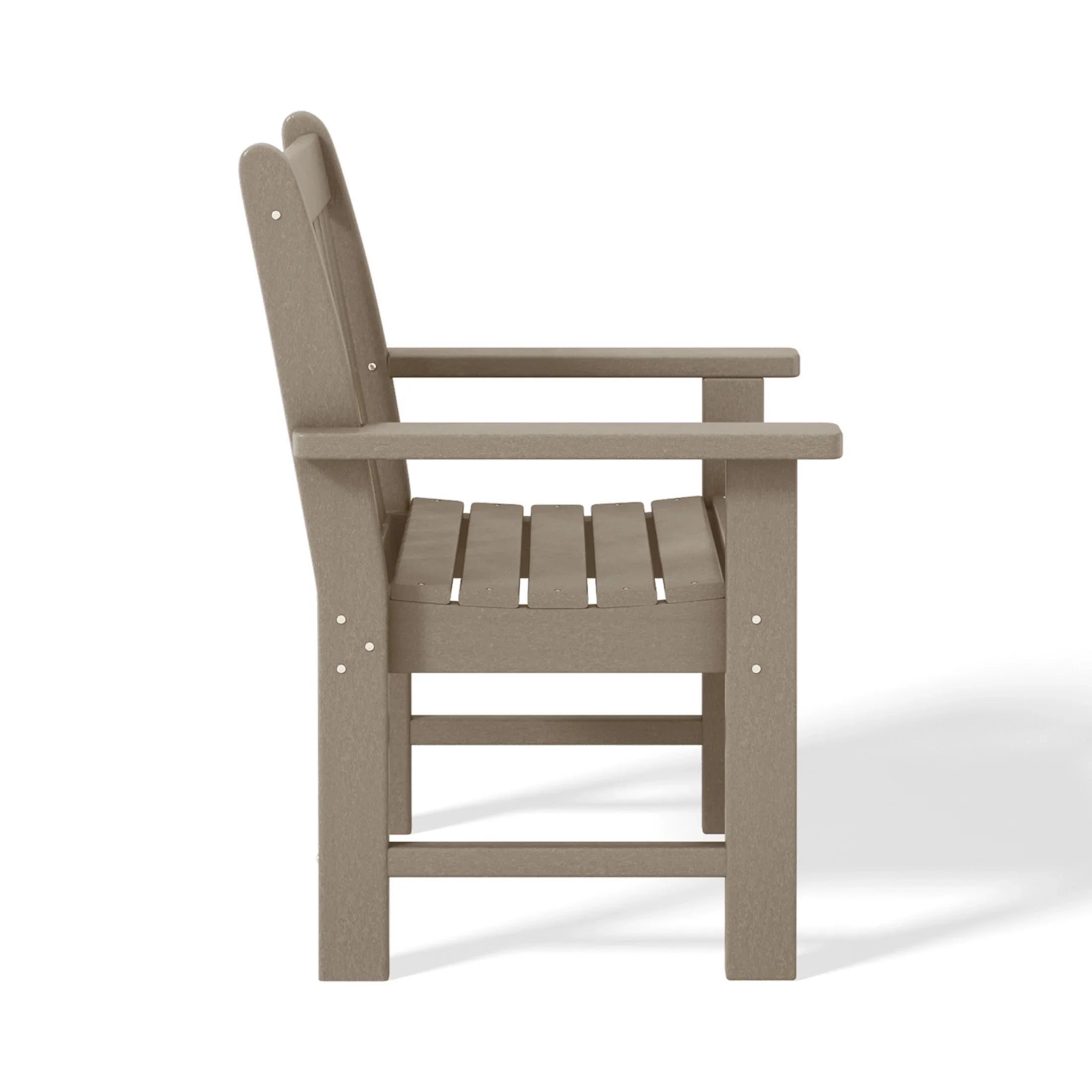 Paradise Outdoor Patio HDPE Adirondack Dining Arm Chair