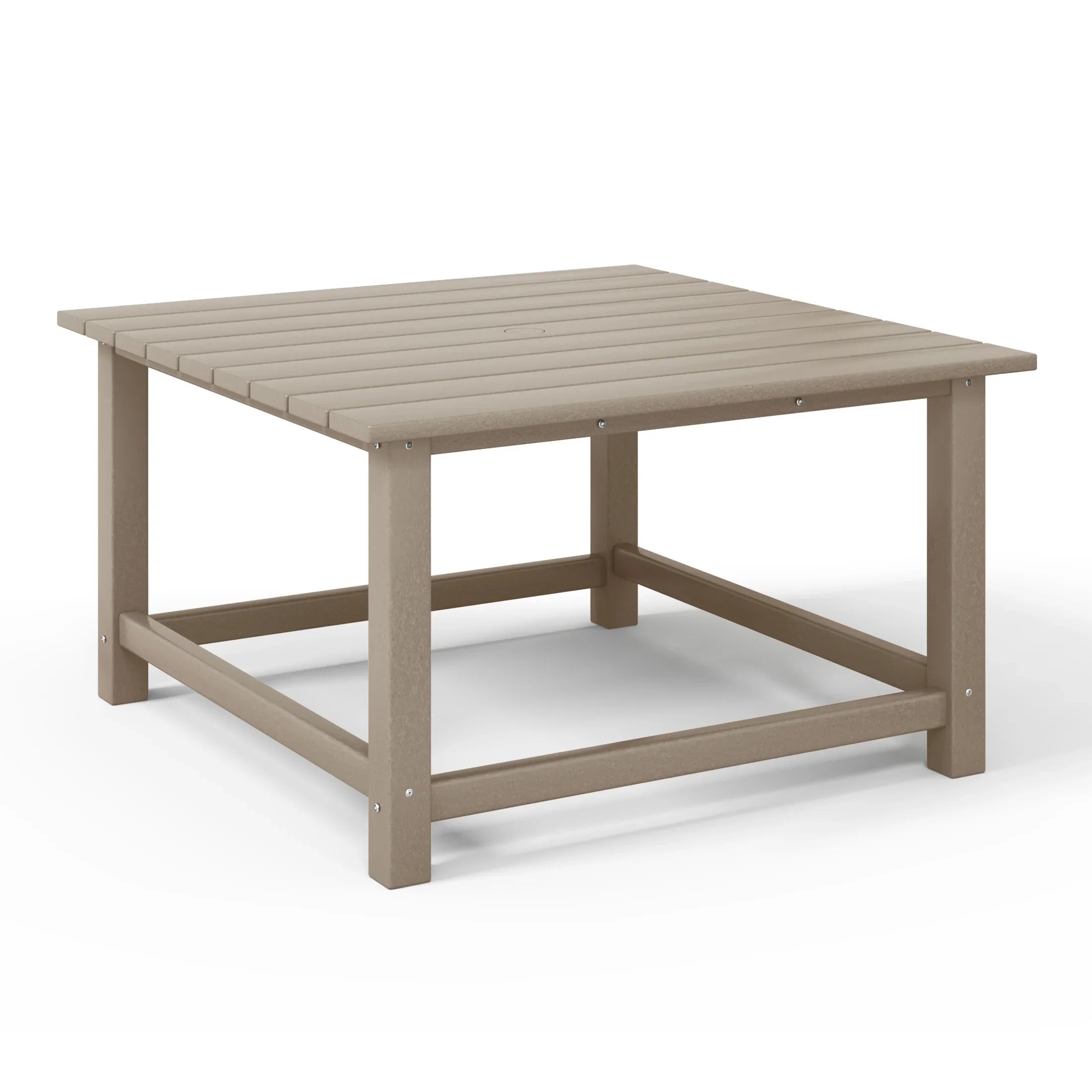 Portside 5-Piece Outdoor Patio HDPE Adirondack Chair With Square Coffee Table Conversation Set