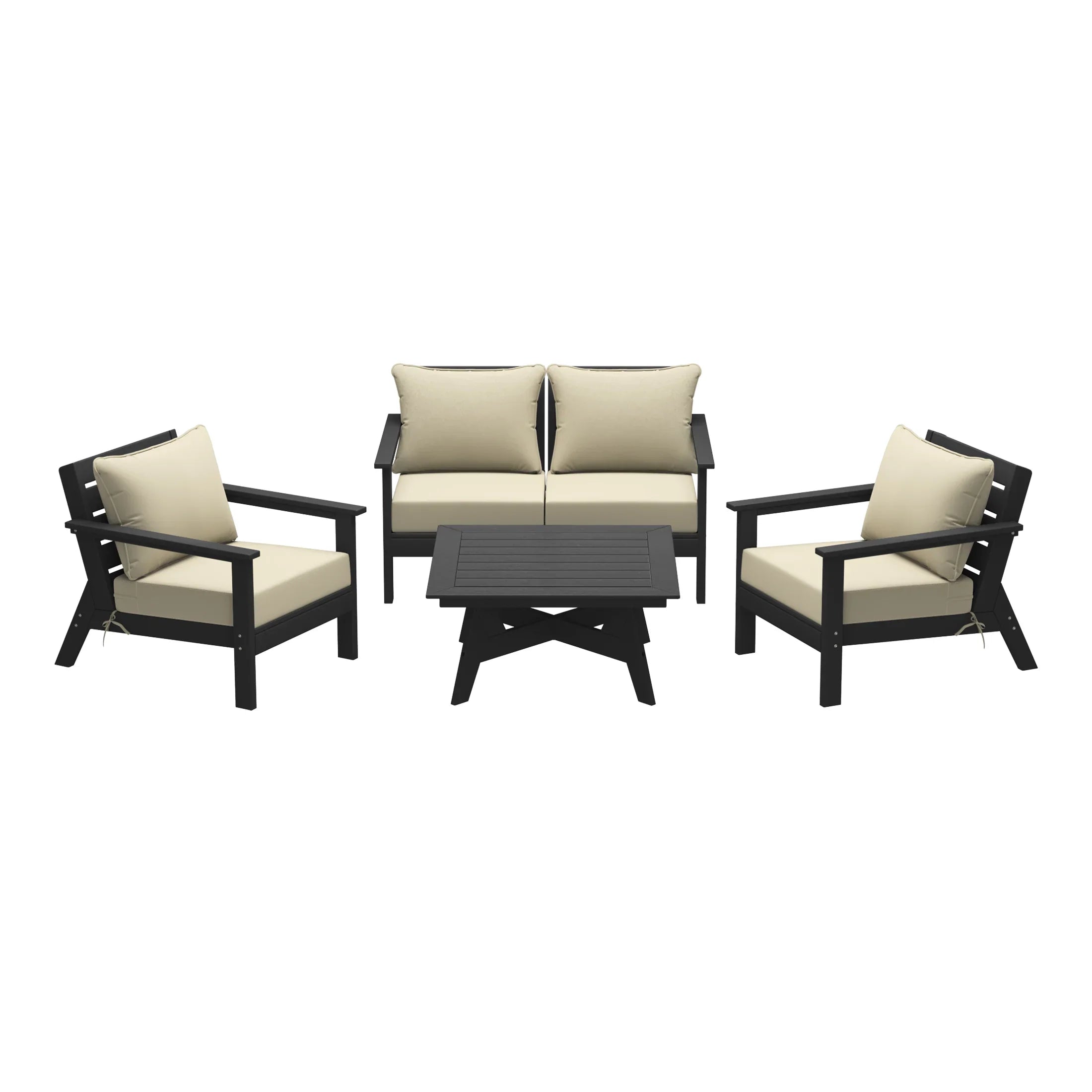 Portsmouth Outdoor 5-Piece Modular Sectional Patio Furniture Sofa Set