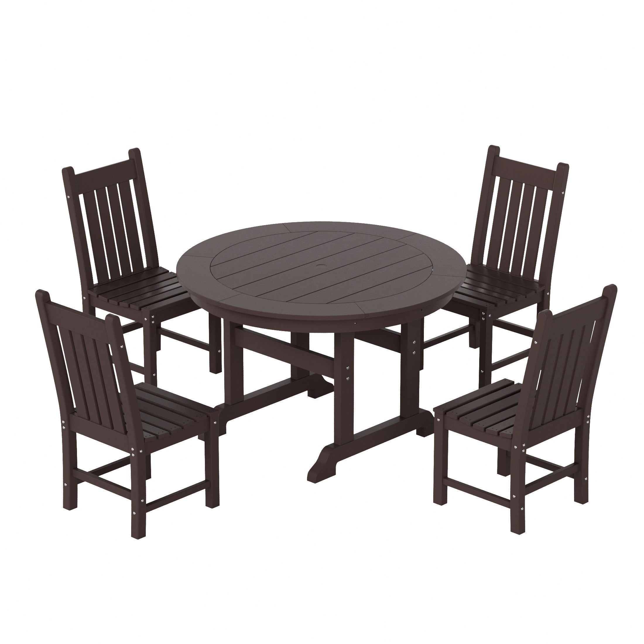 Paradise 5 Piece Outdoor Patio Dining Set Outdoor Round Table and Chair Set