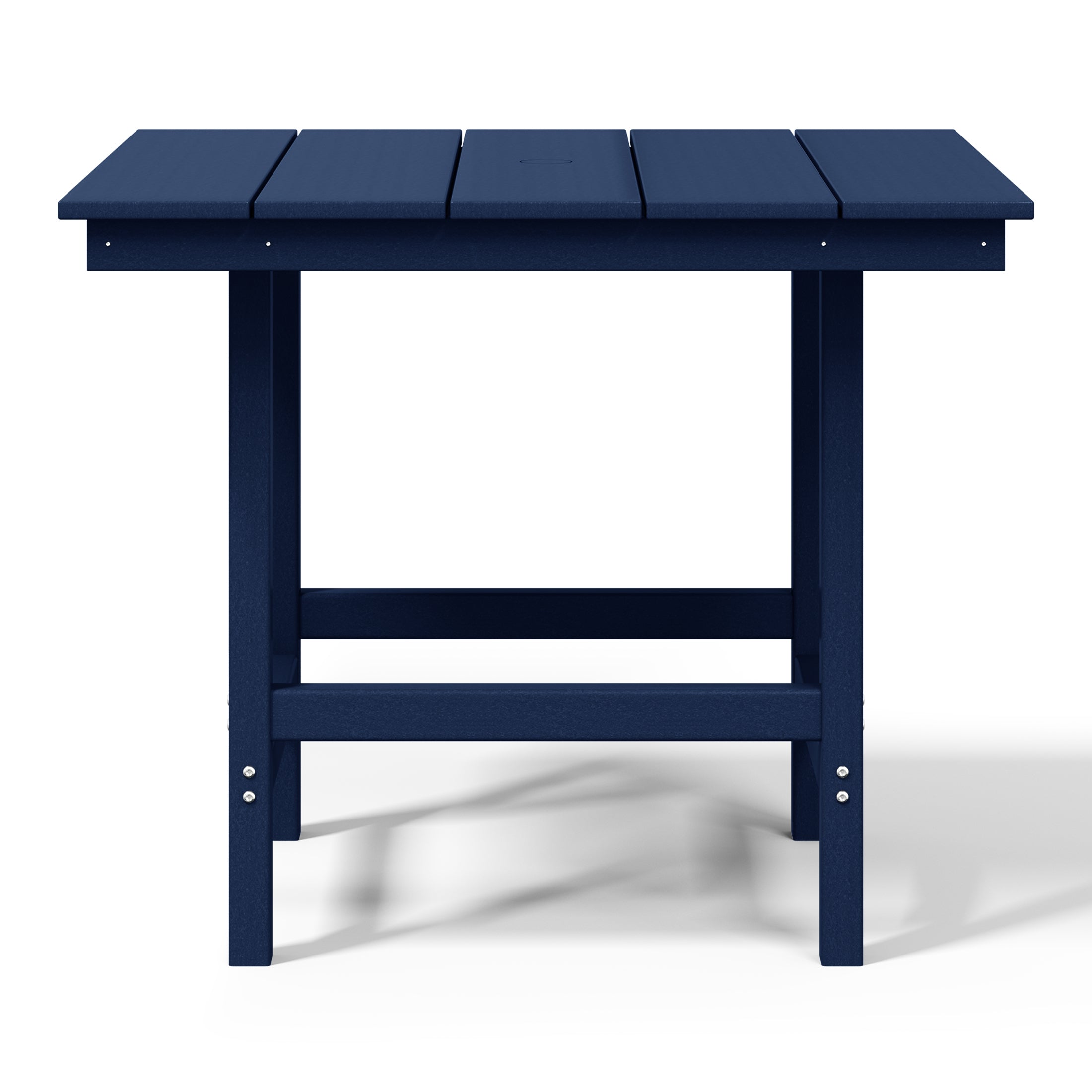 Palms Outdoor HDPE 36" Square Patio Dining Table with Umbrella Hole