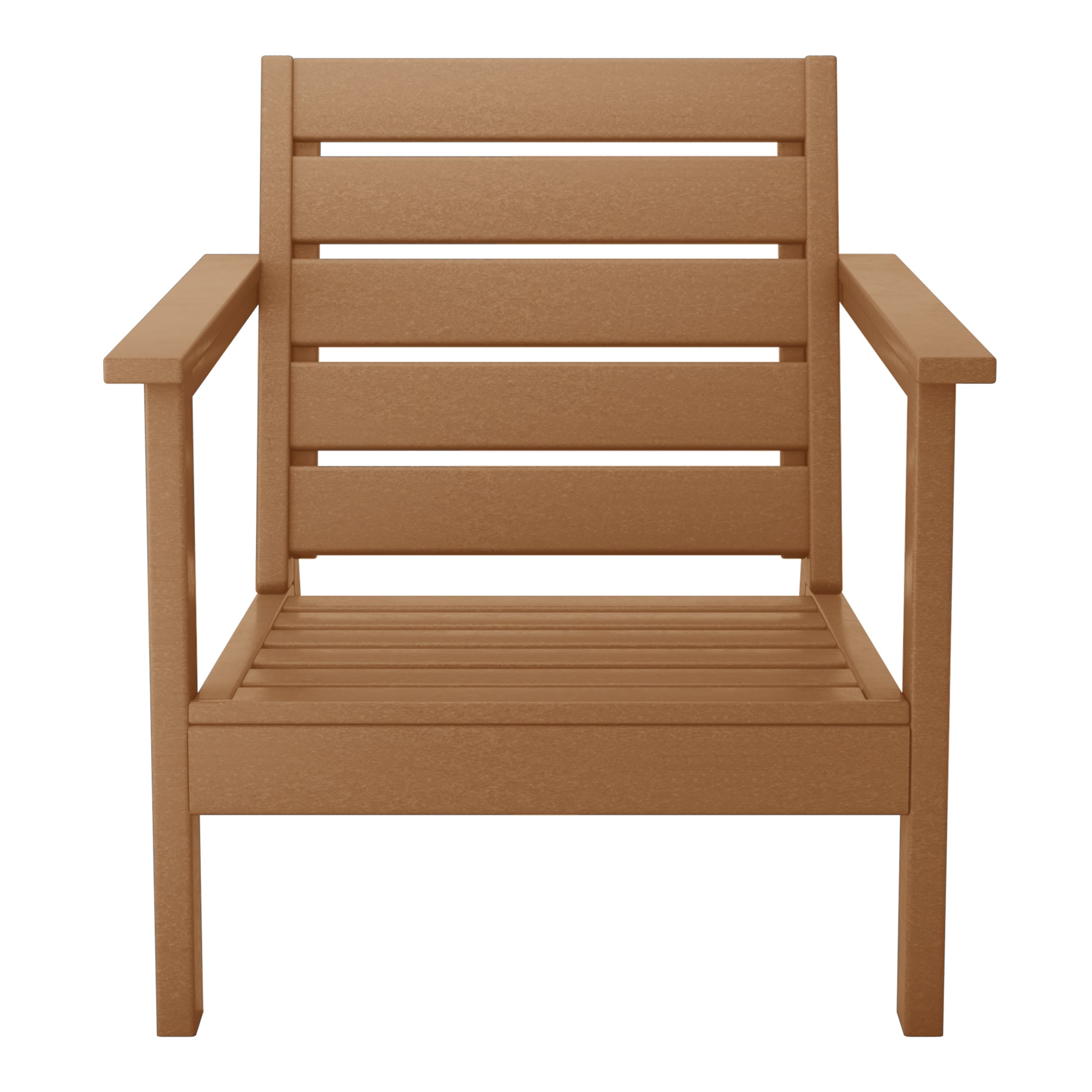 Portsmouth Outdoor Modern HDPE Patio Club Chair with Deep Seat Cushions