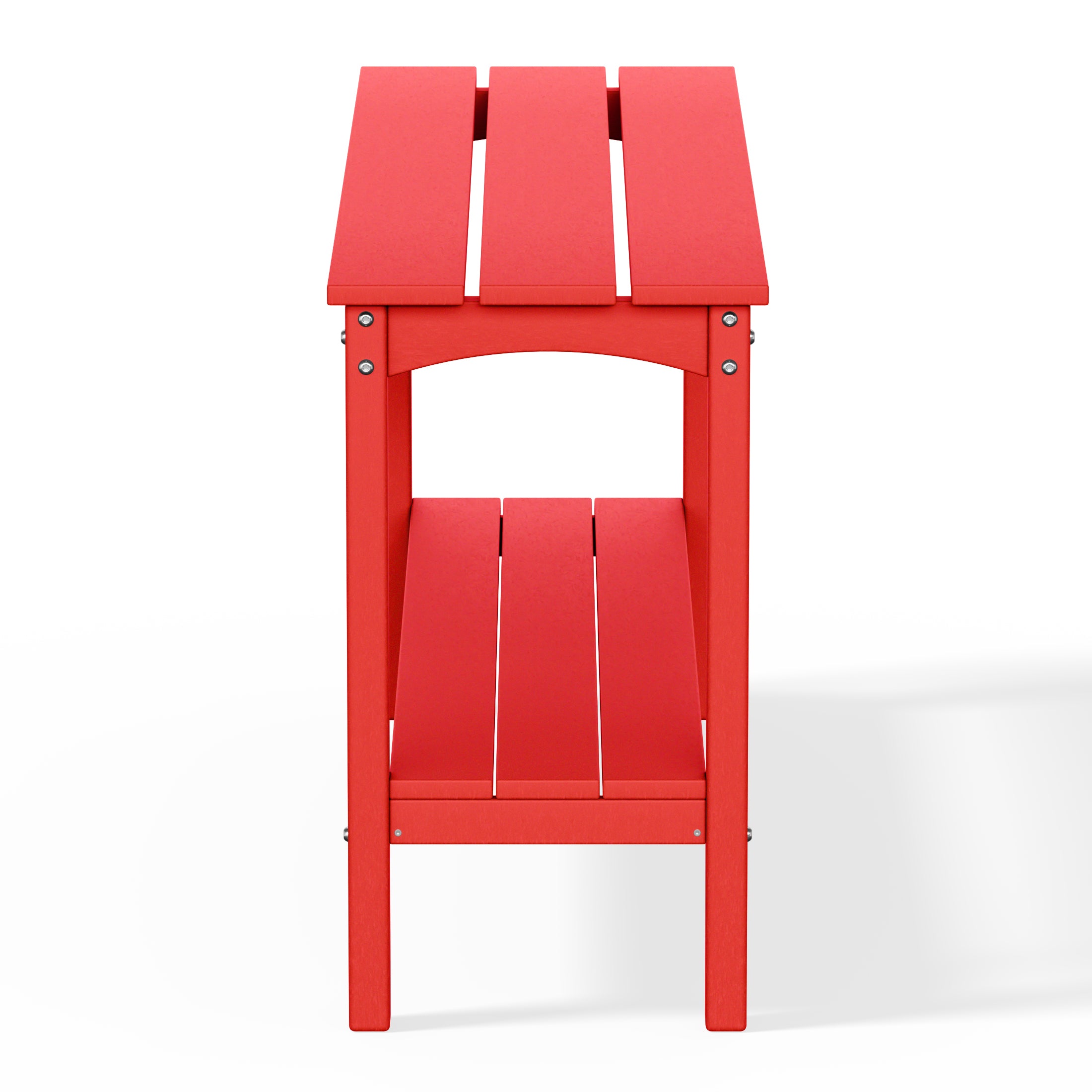 Paradise 55" Outdoor Patio HDPE Adirondack 2-Tier Shelf Console Table