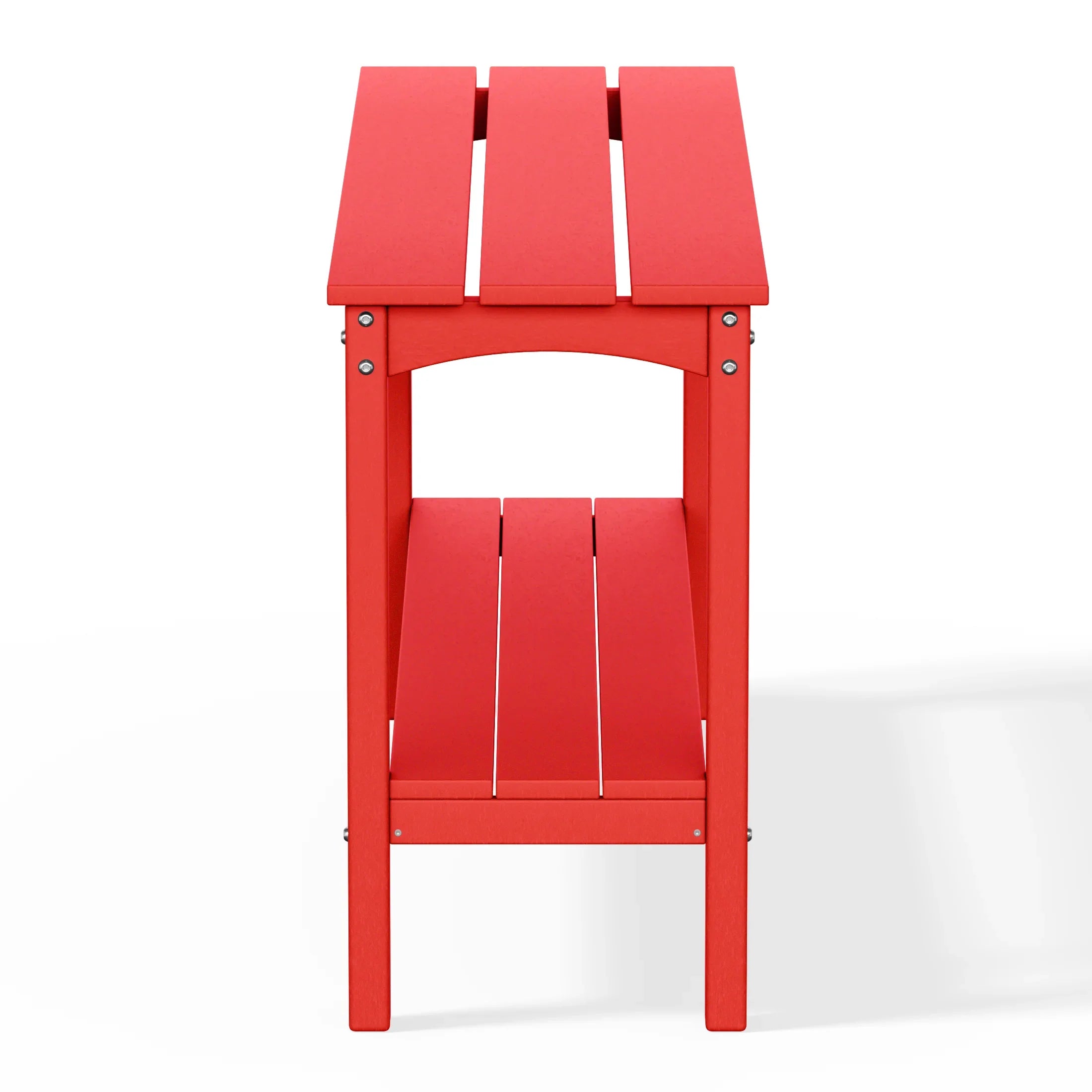 Paradise 55" Outdoor Patio HDPE Adirondack 2-Tier Shelf Console Table