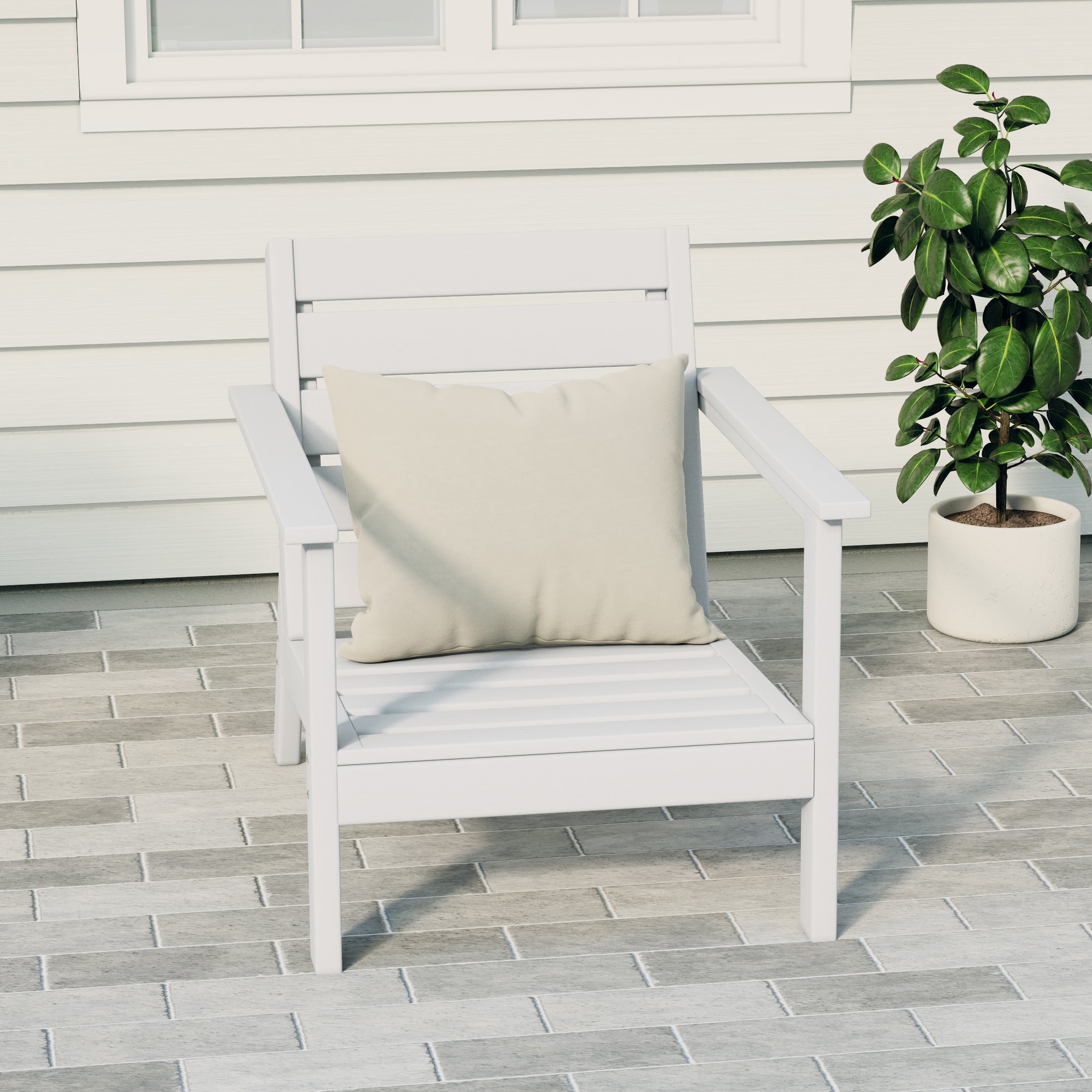 Portsmouth Outdoor Patio HDPE Deep Seating Armchair