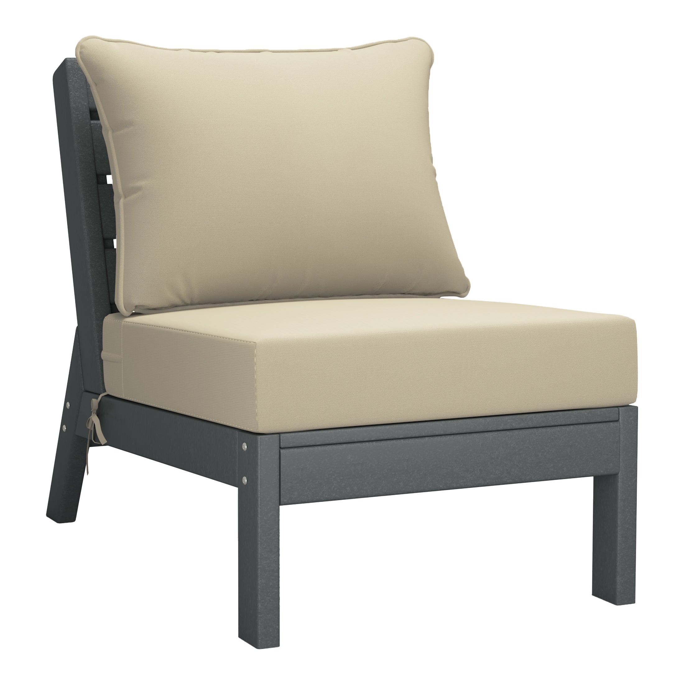 Portsmouth Outdoor Patio HDPE Sectional Sofa with Patio Cushions